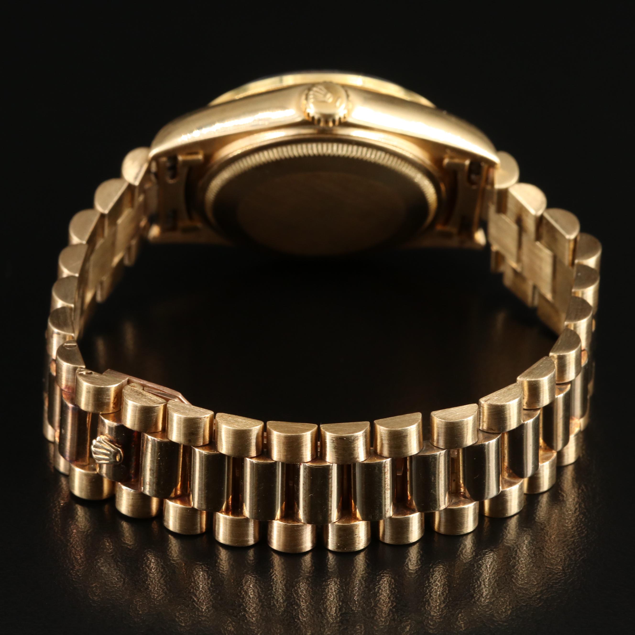 1996 Rolex Day-Date Custom Diamond, Mother-of-Pearl Dial and Bezel Watch