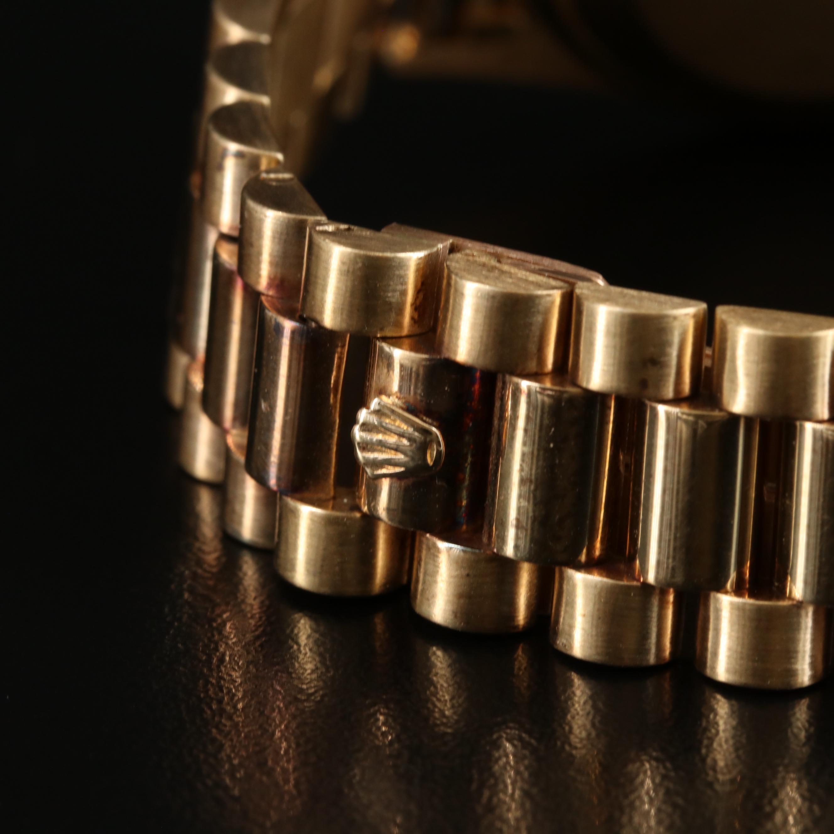 1996 Rolex Day-Date Custom Diamond, Mother-of-Pearl Dial and Bezel Watch