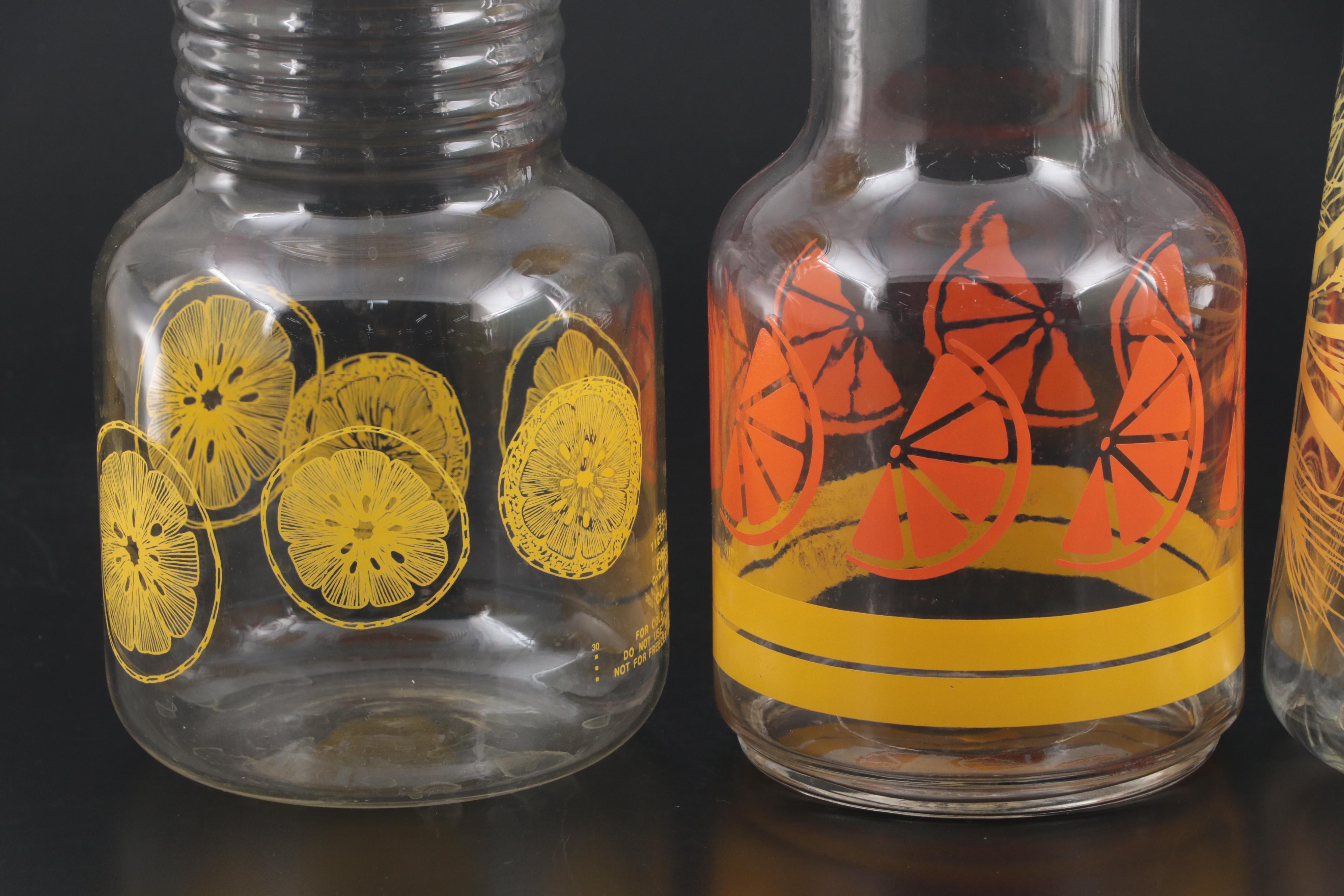 Pyrex with Other Glass Carafes and Pitcher