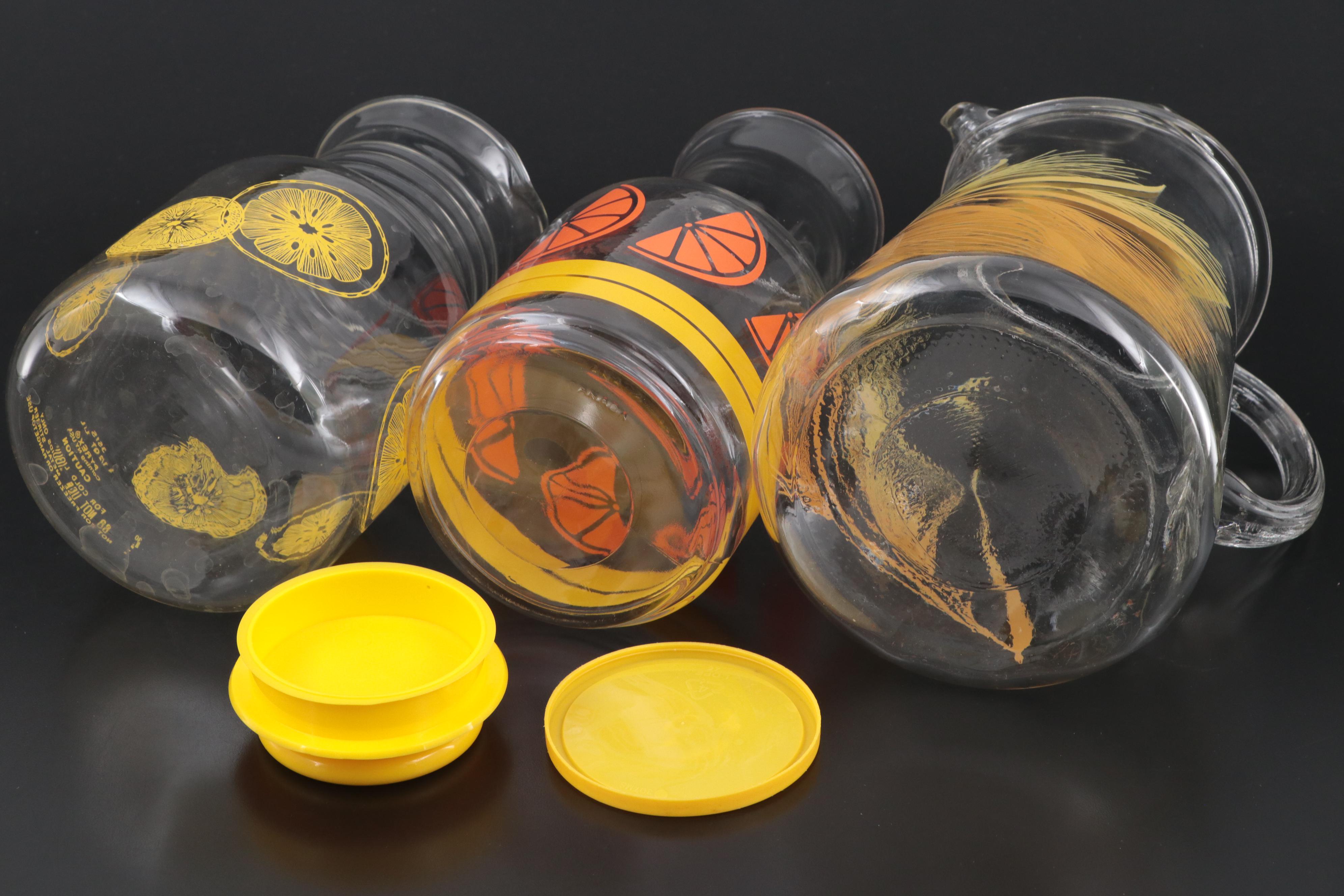 Pyrex with Other Glass Carafes and Pitcher