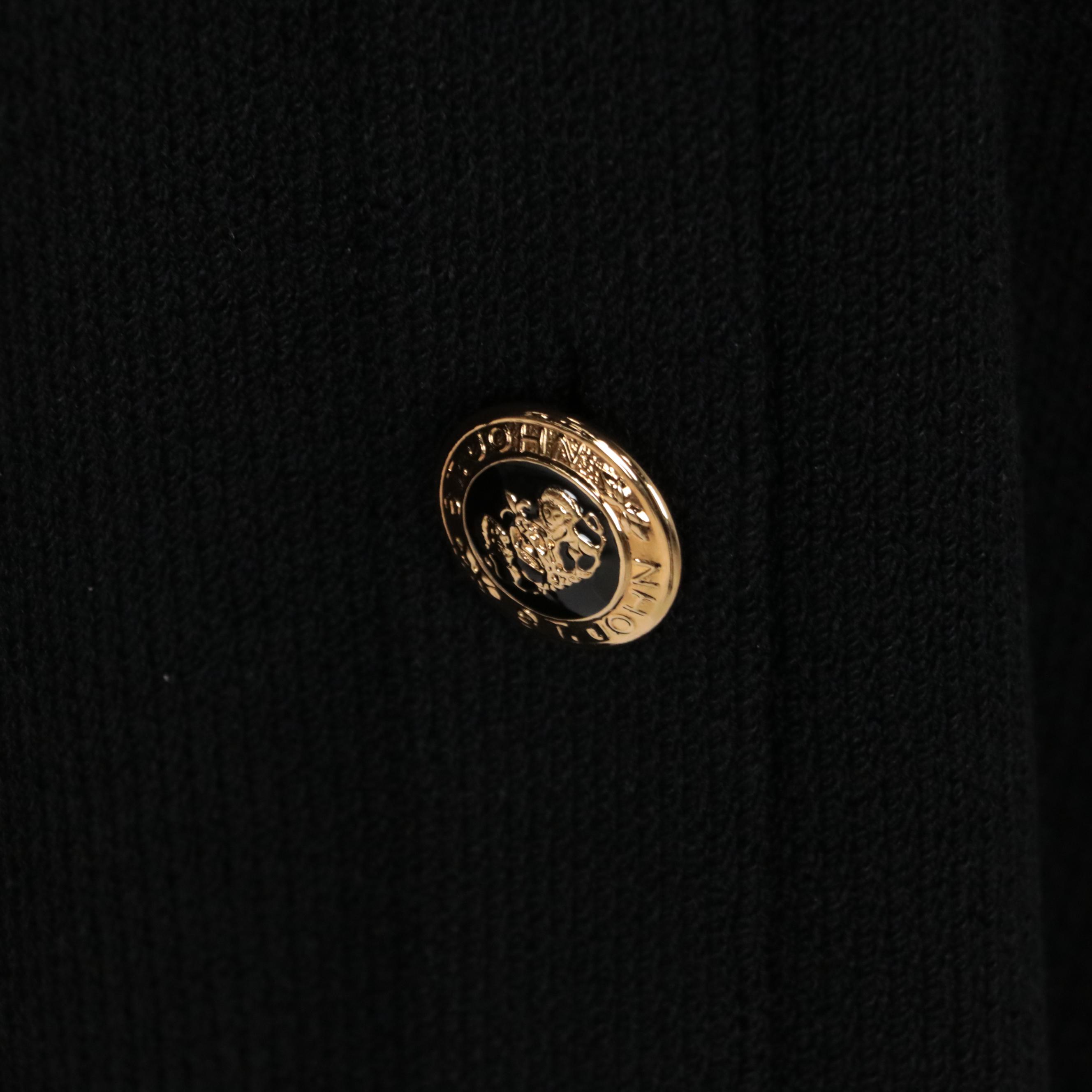 St. John Studded Charcoal Grey Pant Suit with Long Cardigan and Steel Blue Pants