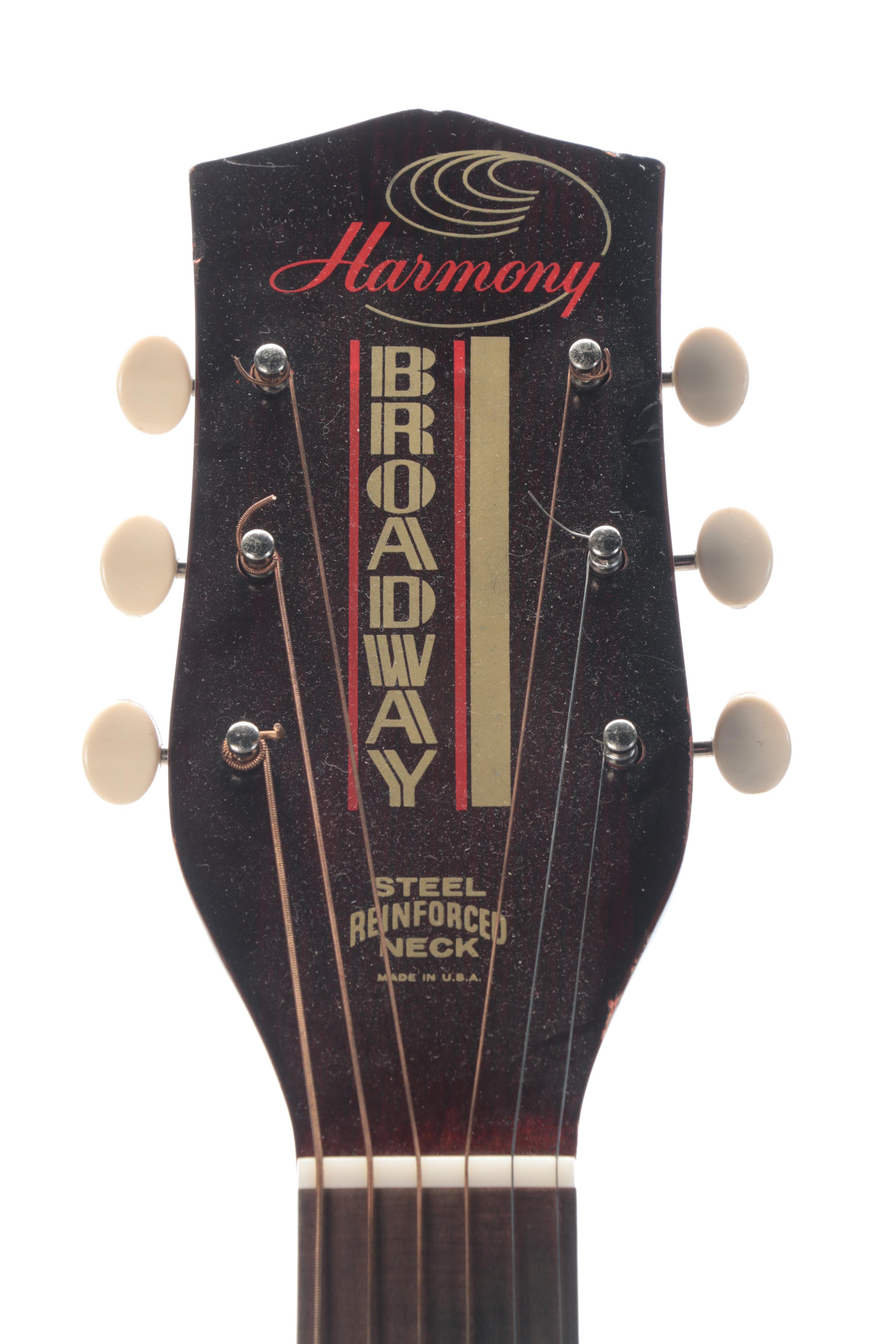 Harmony Broadway Vintage Right-Handed Acoustic Guitar with Case
