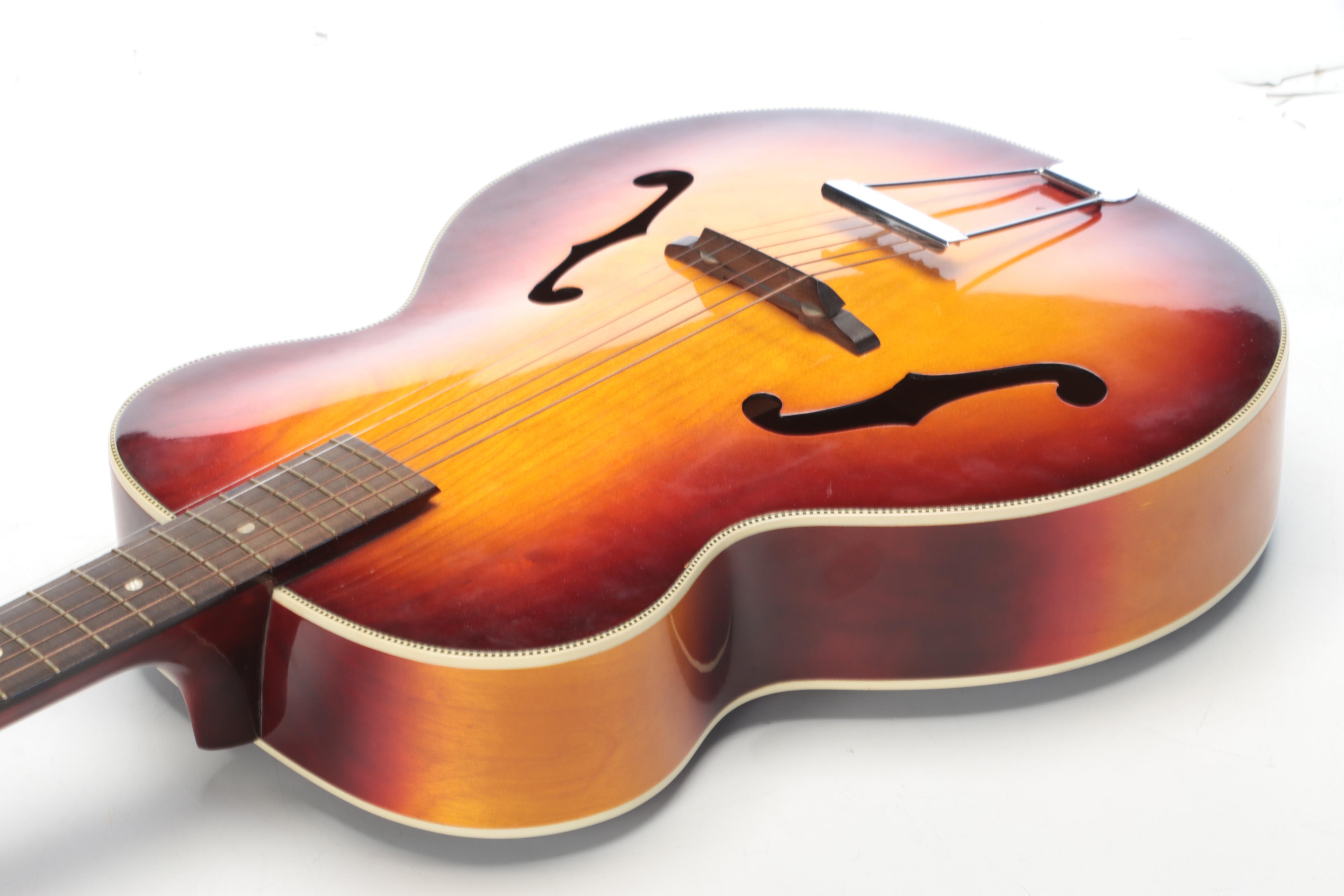 Harmony Broadway Vintage Right-Handed Acoustic Guitar with Case