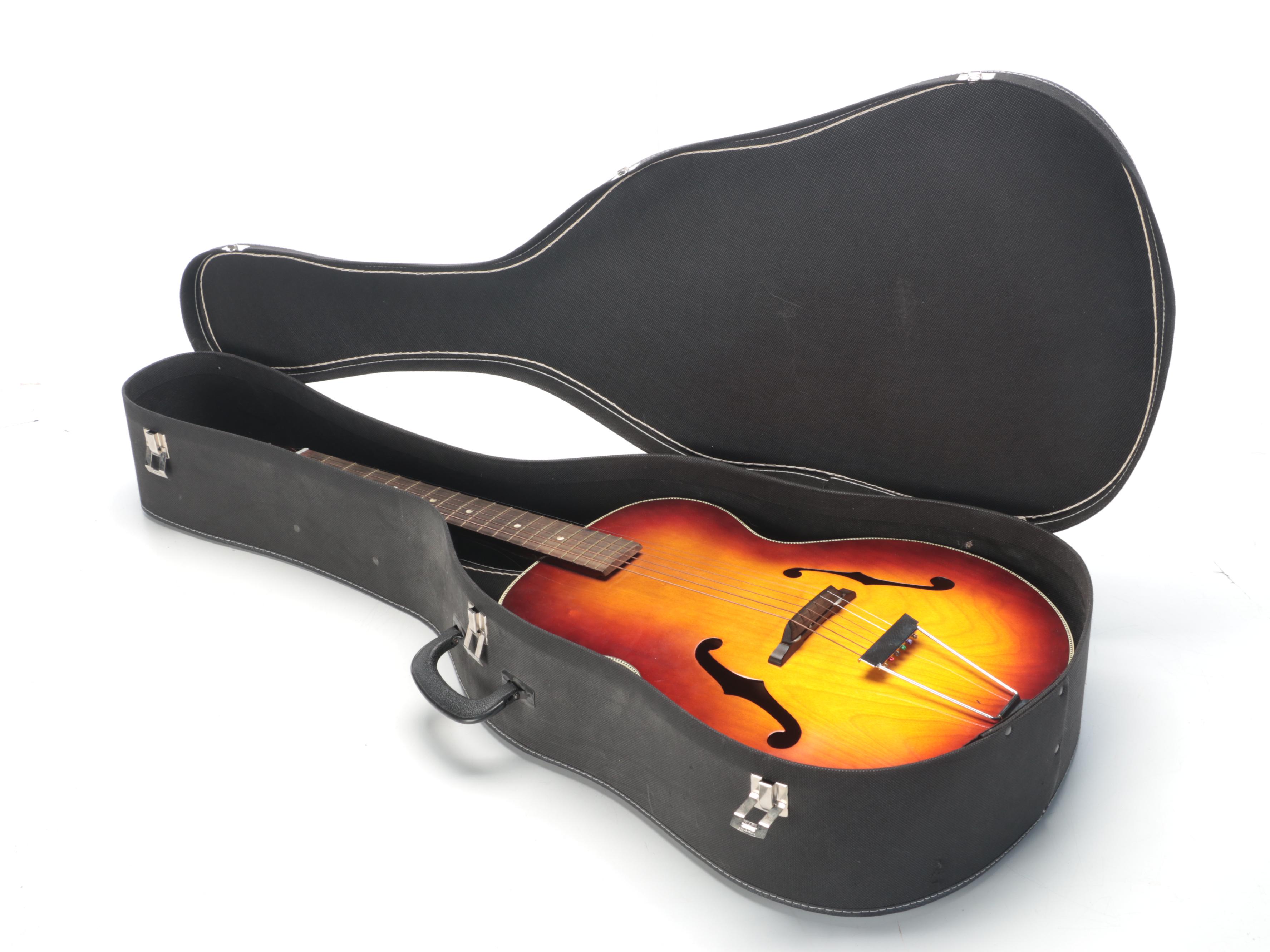 Harmony Broadway Vintage Right-Handed Acoustic Guitar with Case