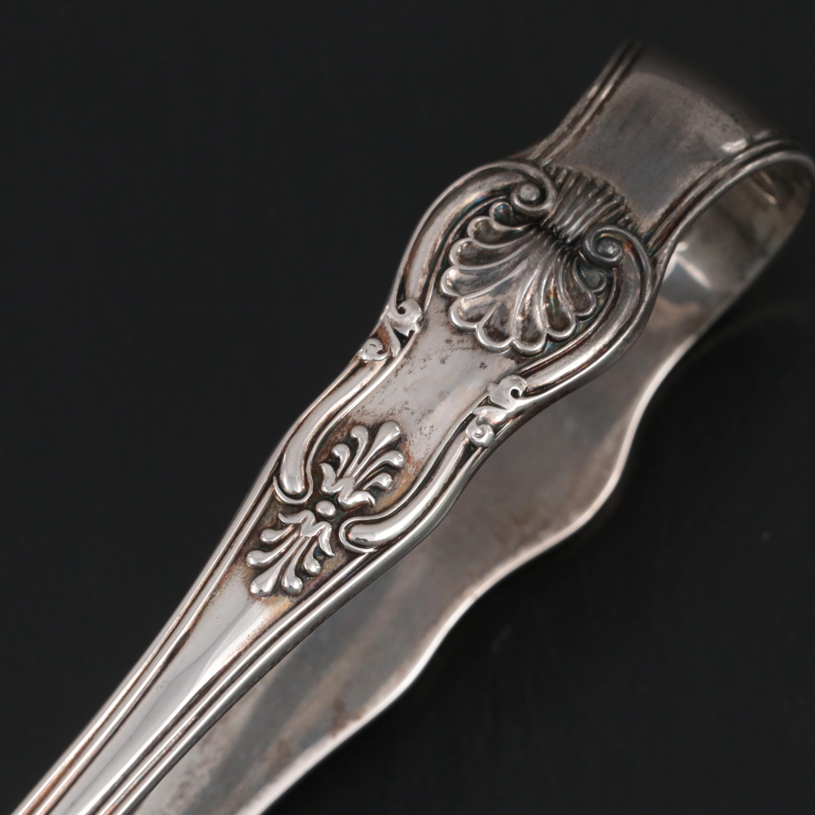 William Eaton of London Sterling Silver Tongs, 1835