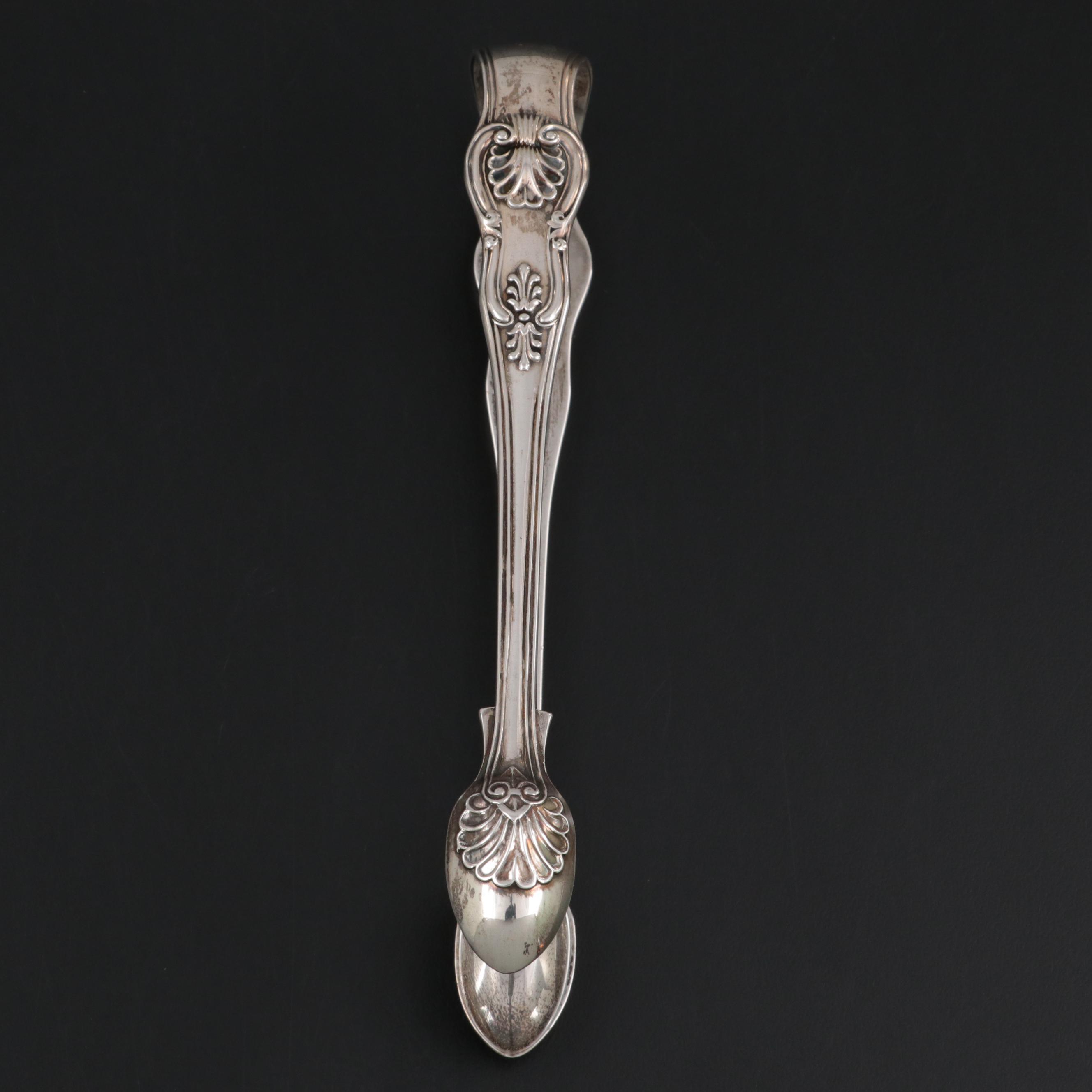 William Eaton of London Sterling Silver Tongs, 1835