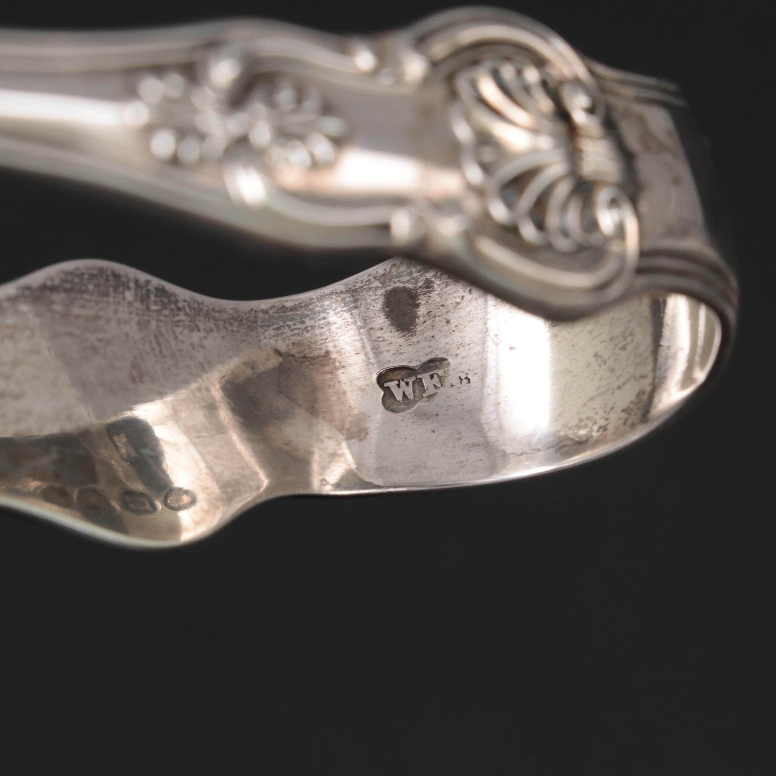 William Eaton of London Sterling Silver Tongs, 1835