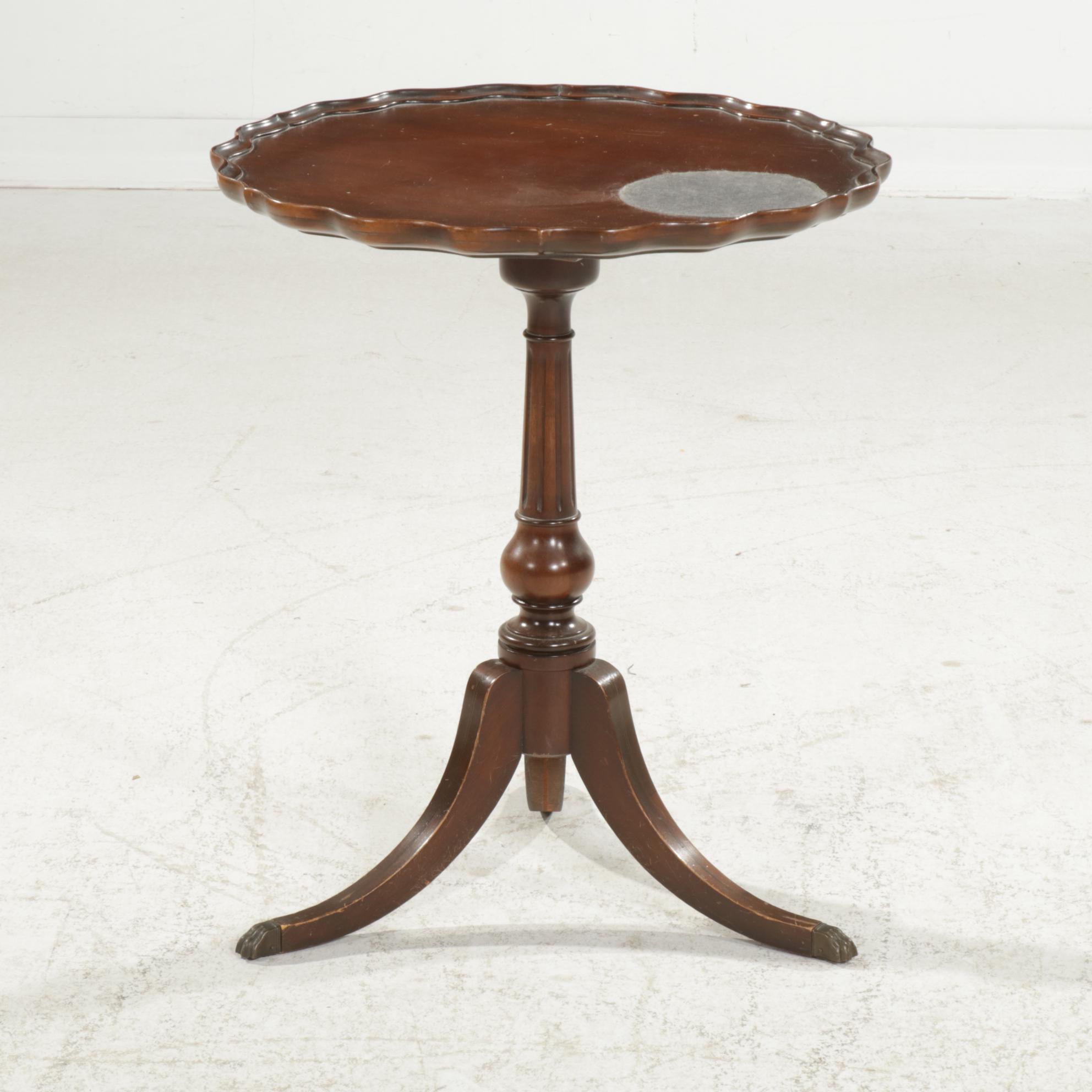 Imperial Regency Style Mahogany Tripod Table, Mid-20th Century