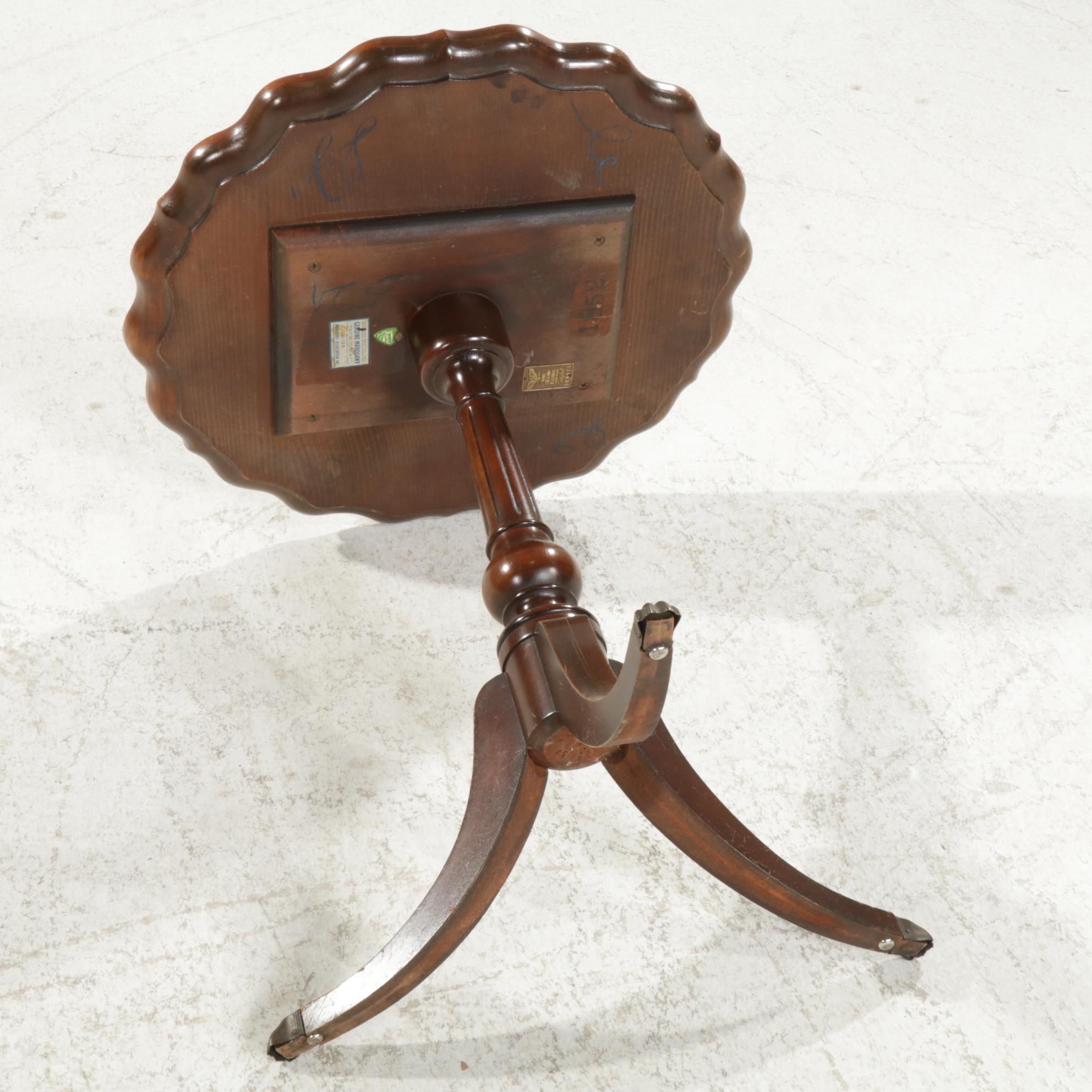 Imperial Regency Style Mahogany Tripod Table, Mid-20th Century