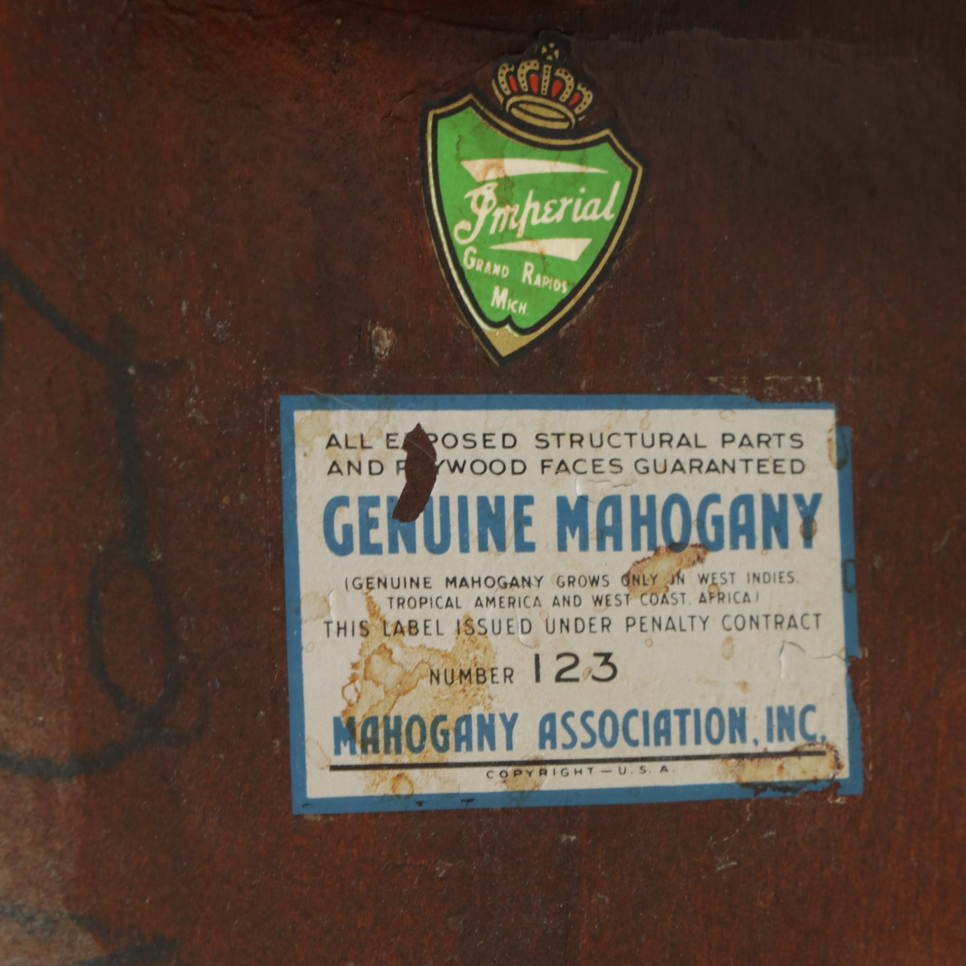 Imperial Regency Style Mahogany Tripod Table, Mid-20th Century