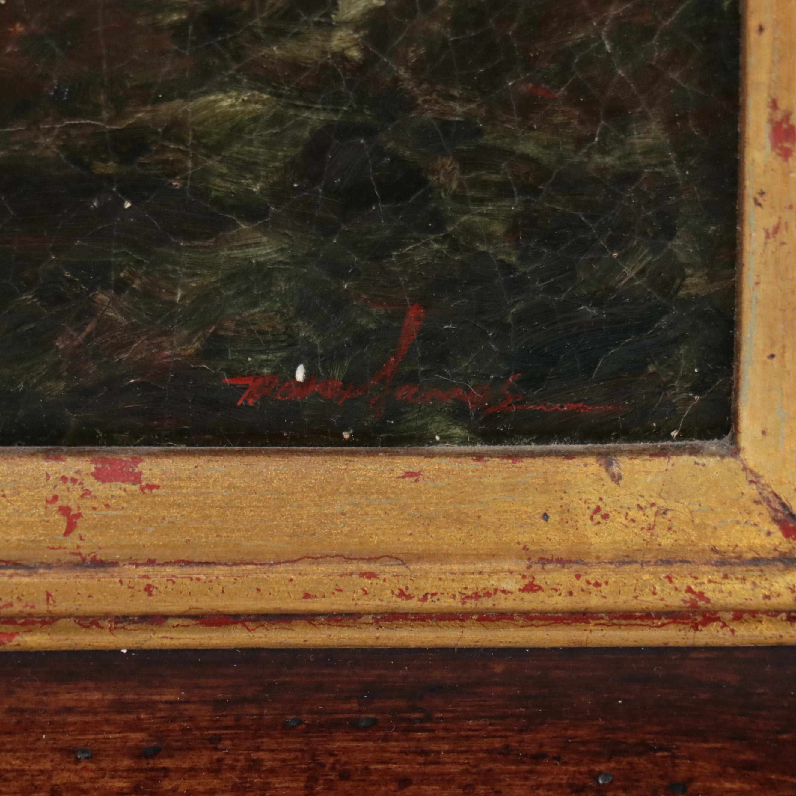 Trevor Jameson Oil Painting of Strawberry Still Life