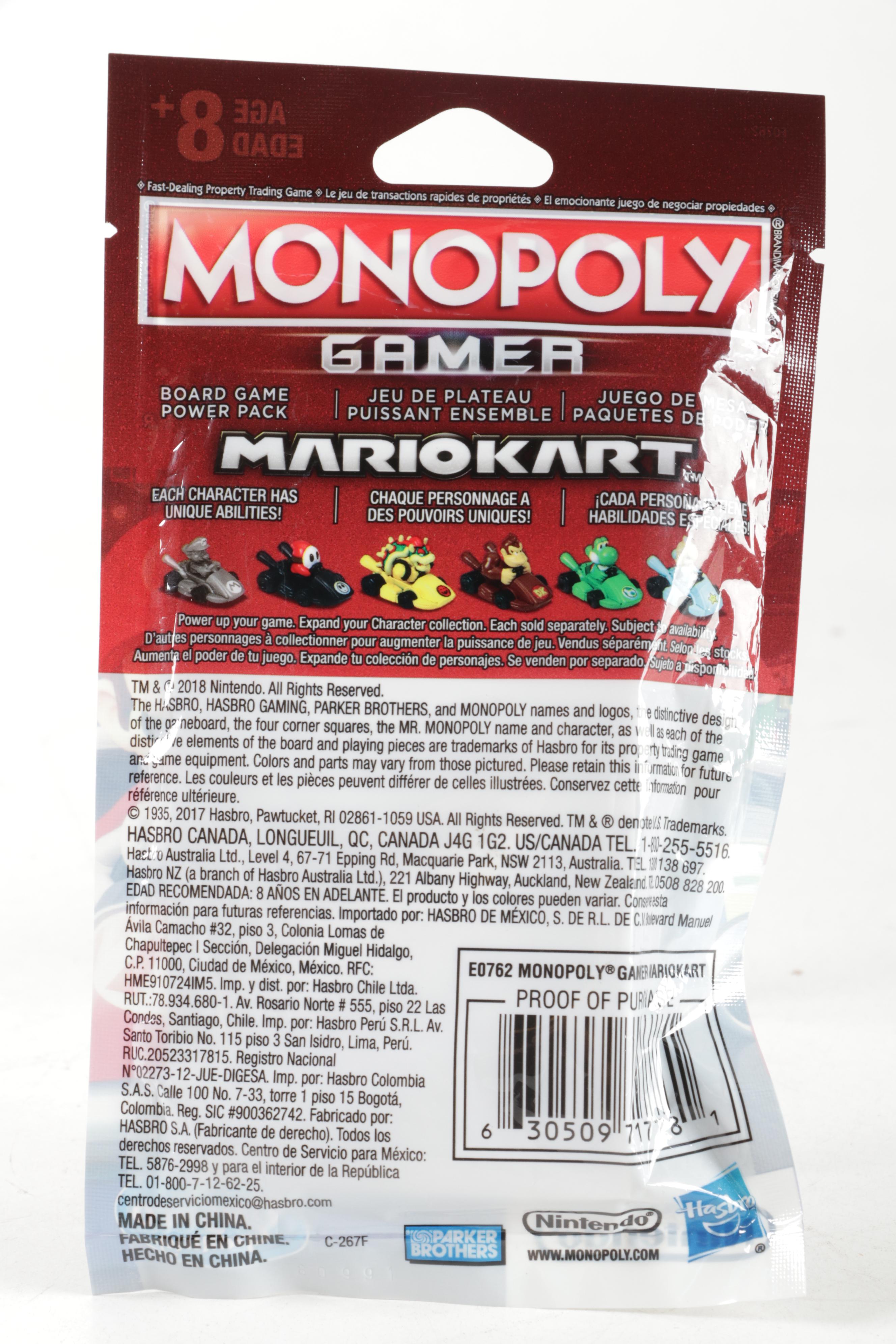 Hasbro Monopoly Mario Kart Board Game Pieces