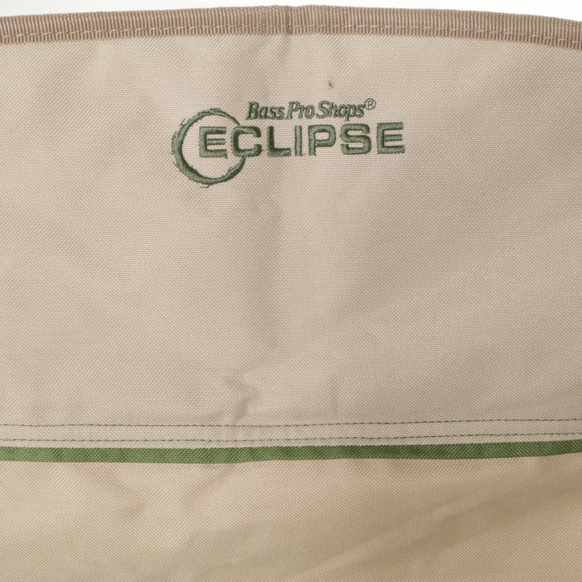 Pair of Bass Pro Shops Eclipse Folding Camp Chairs with Attached Side Tables