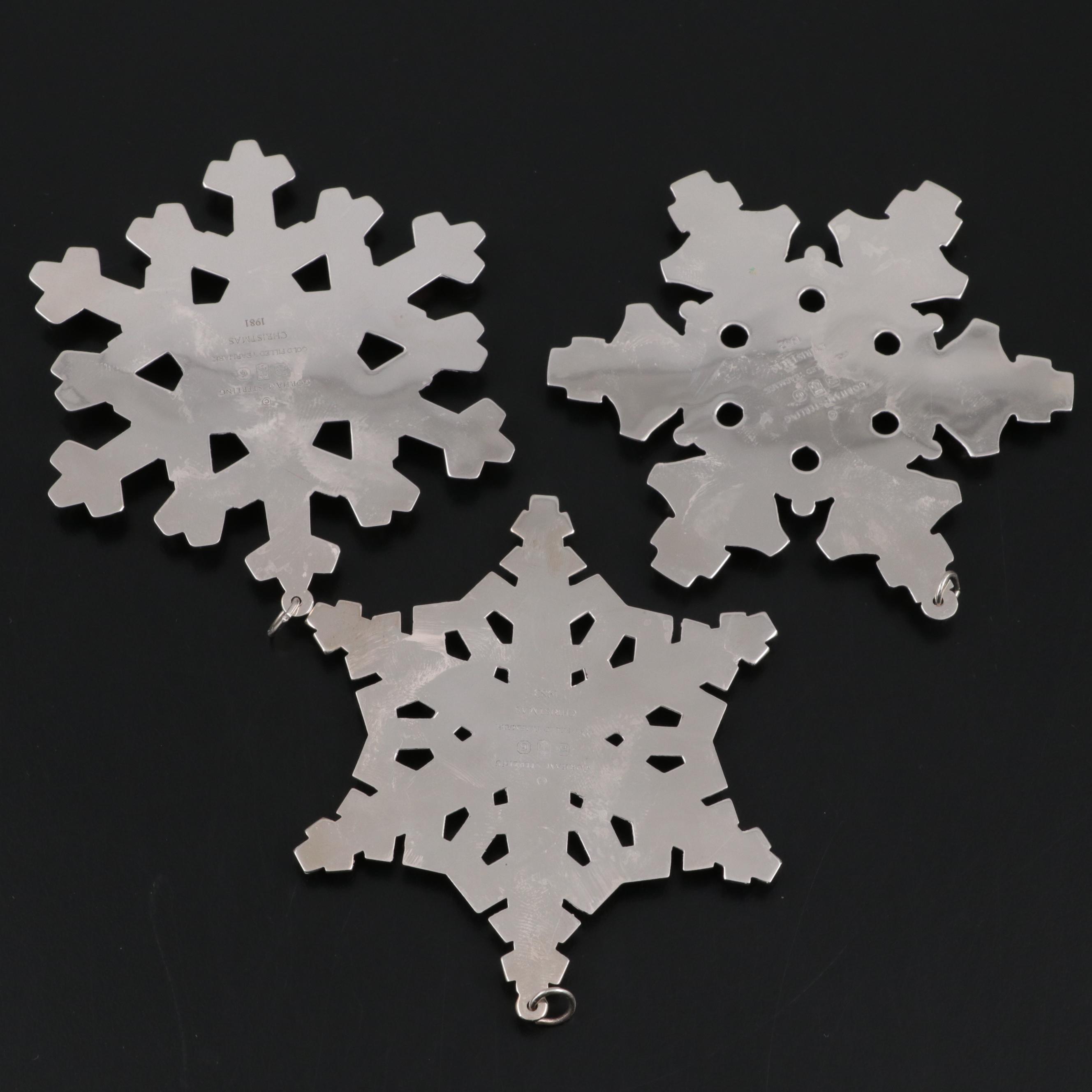 Gorham Sterling Silver Snowflake Christmas Tree Ornament