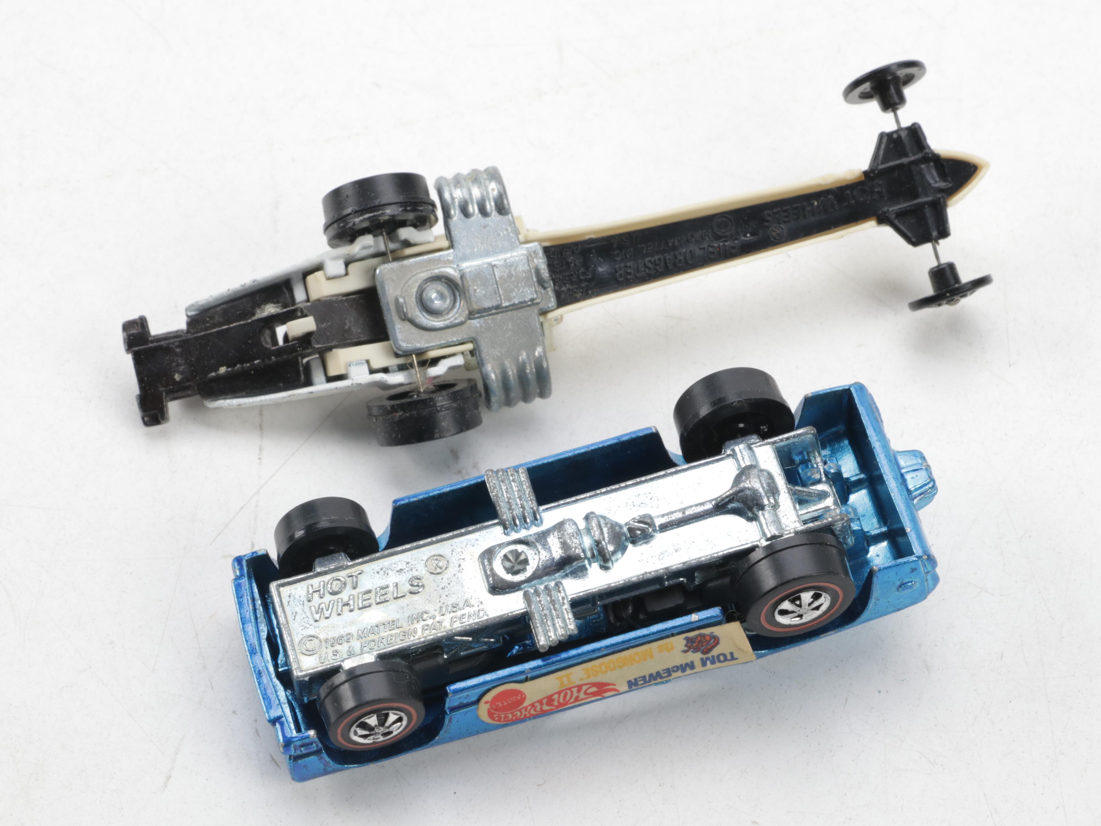 Hot Wheels Drag Race Funny Car and Other Diecast Vehicle With Parachutes