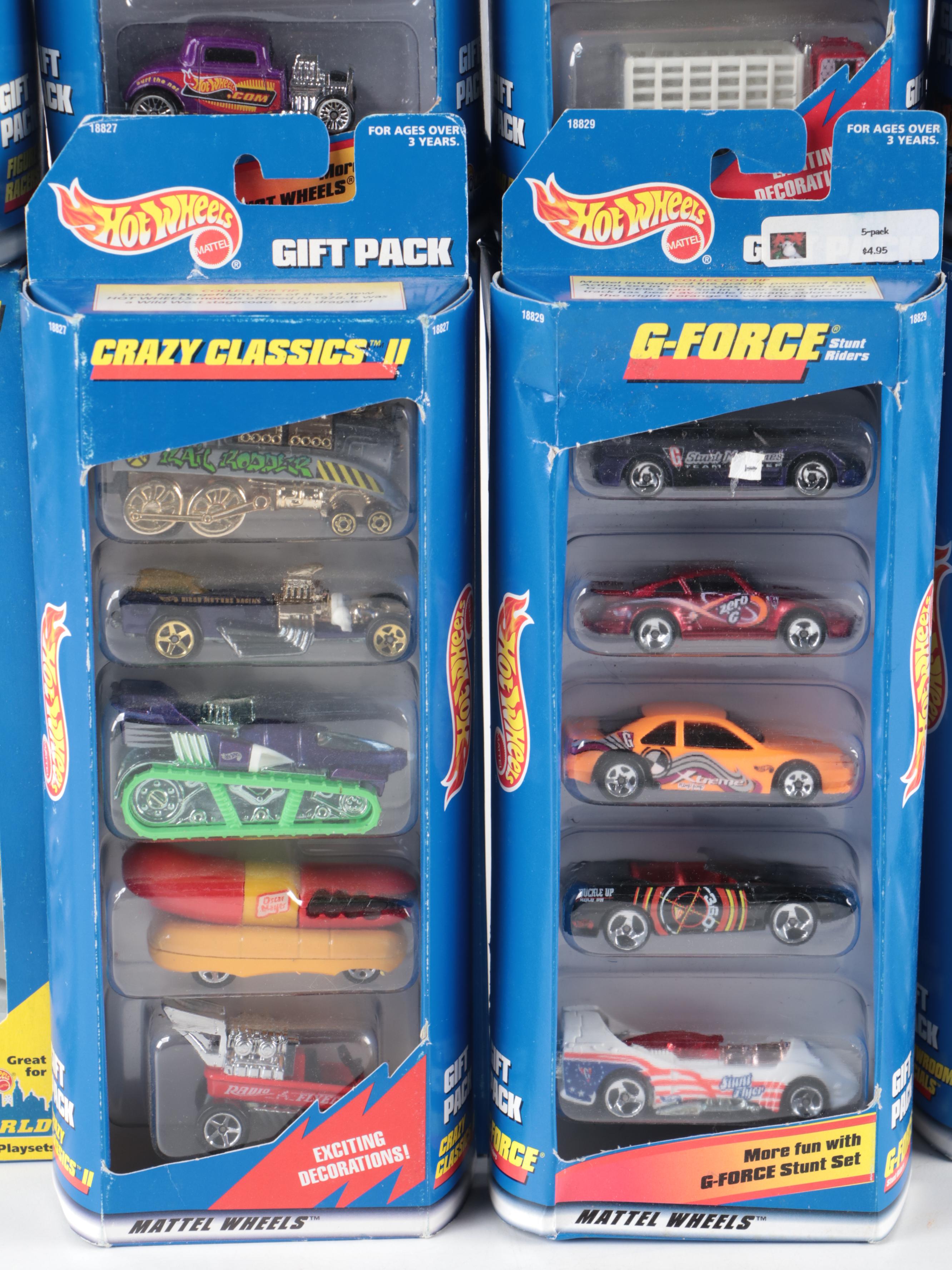 Hot Wheels Figure 8, Rad Rigs and More Gift Pack Diecast Vehicle Sets