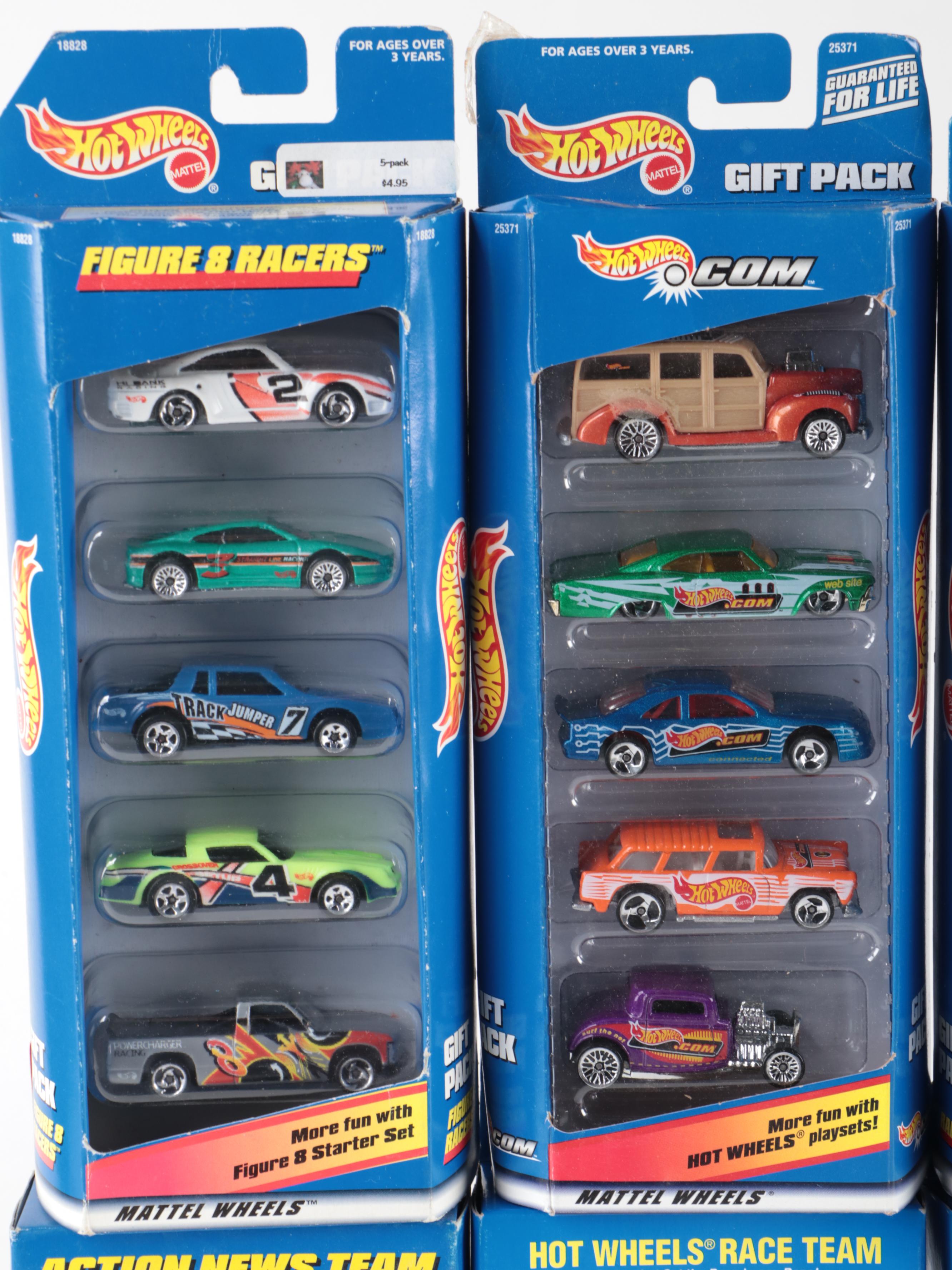 Hot Wheels Figure 8, Rad Rigs and More Gift Pack Diecast Vehicle Sets