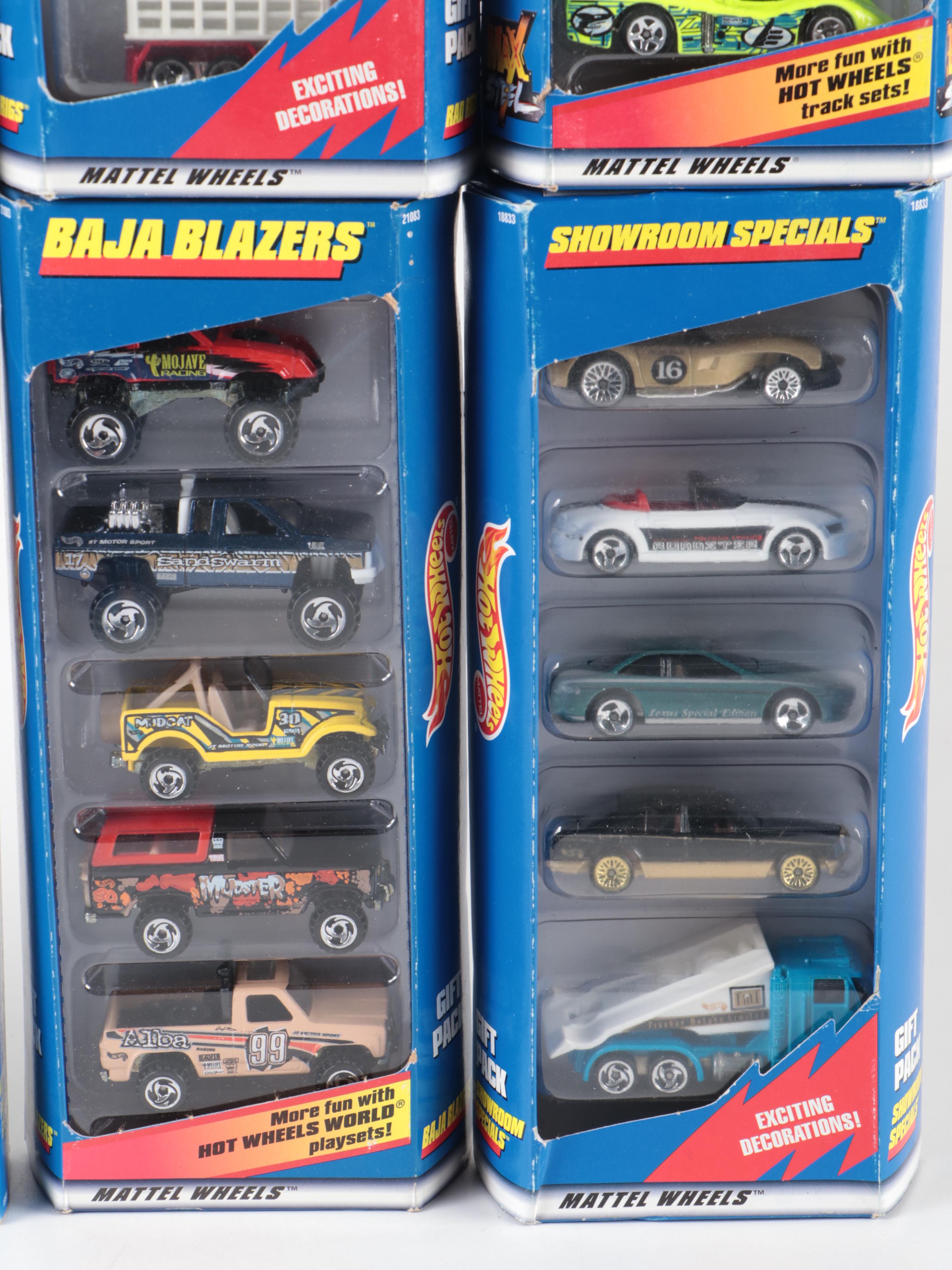 Hot Wheels Figure 8, Rad Rigs and More Gift Pack Diecast Vehicle Sets