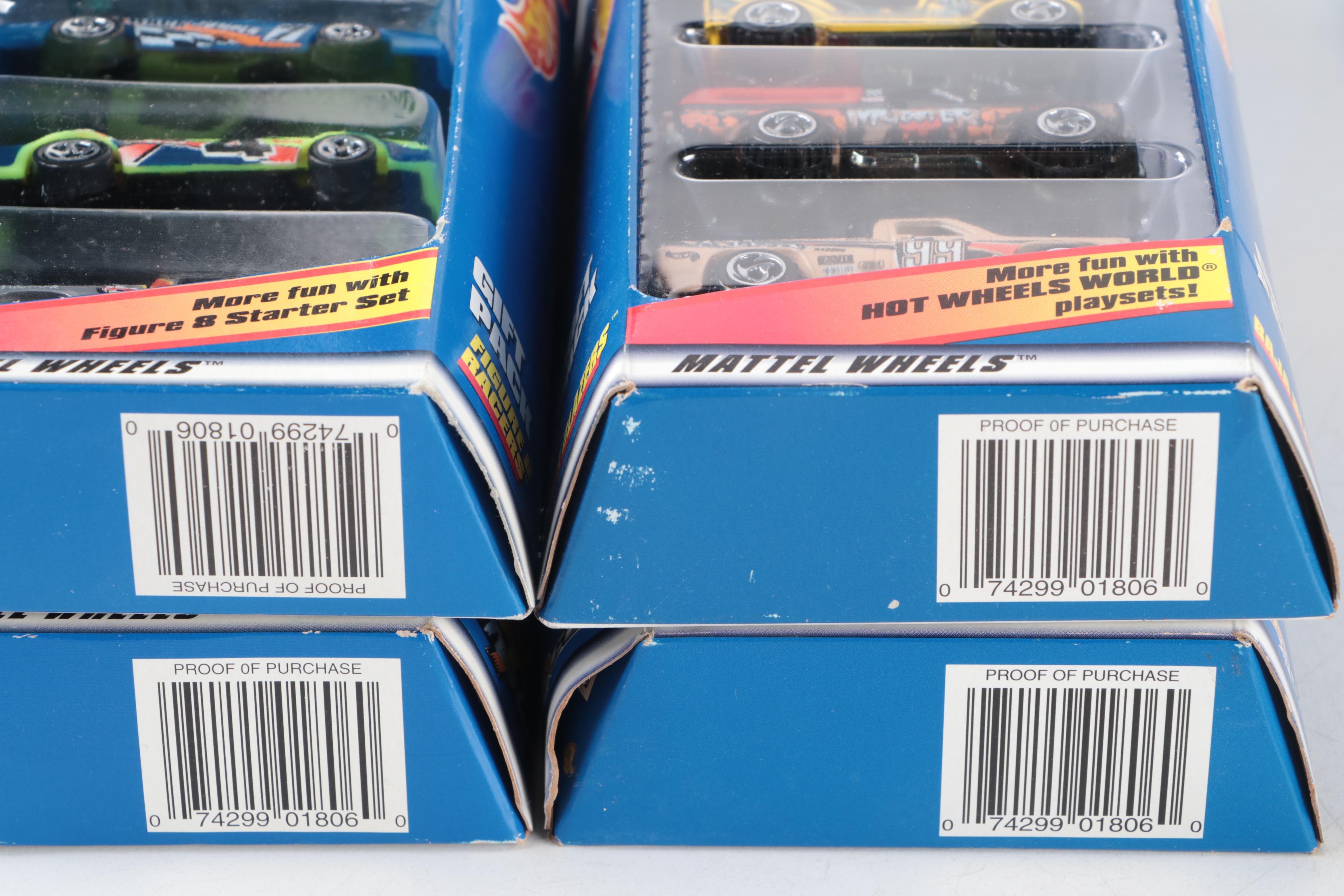 Hot Wheels Figure 8, Rad Rigs and More Gift Pack Diecast Vehicle Sets