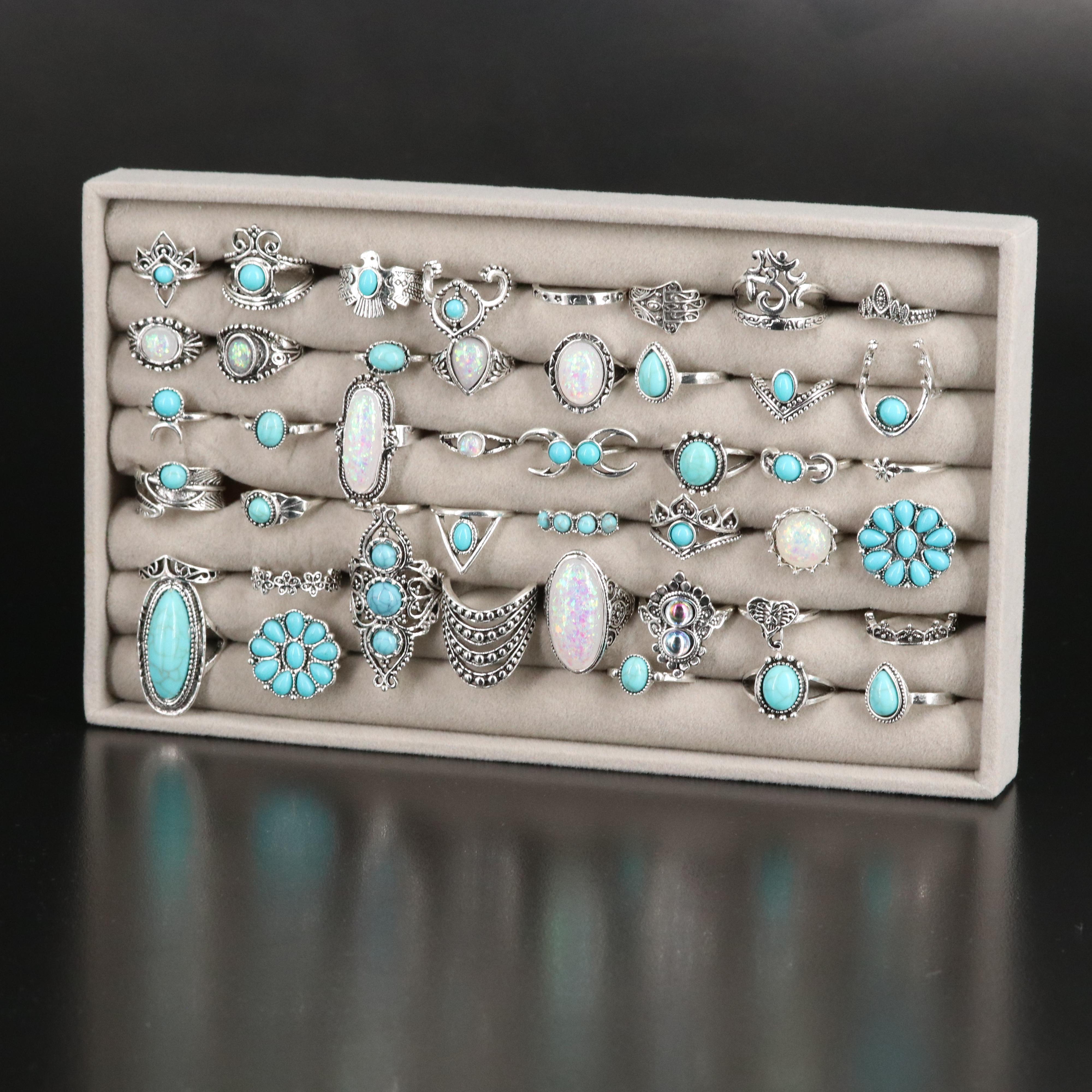 Stainless Steel Costume Rings Including Plastic