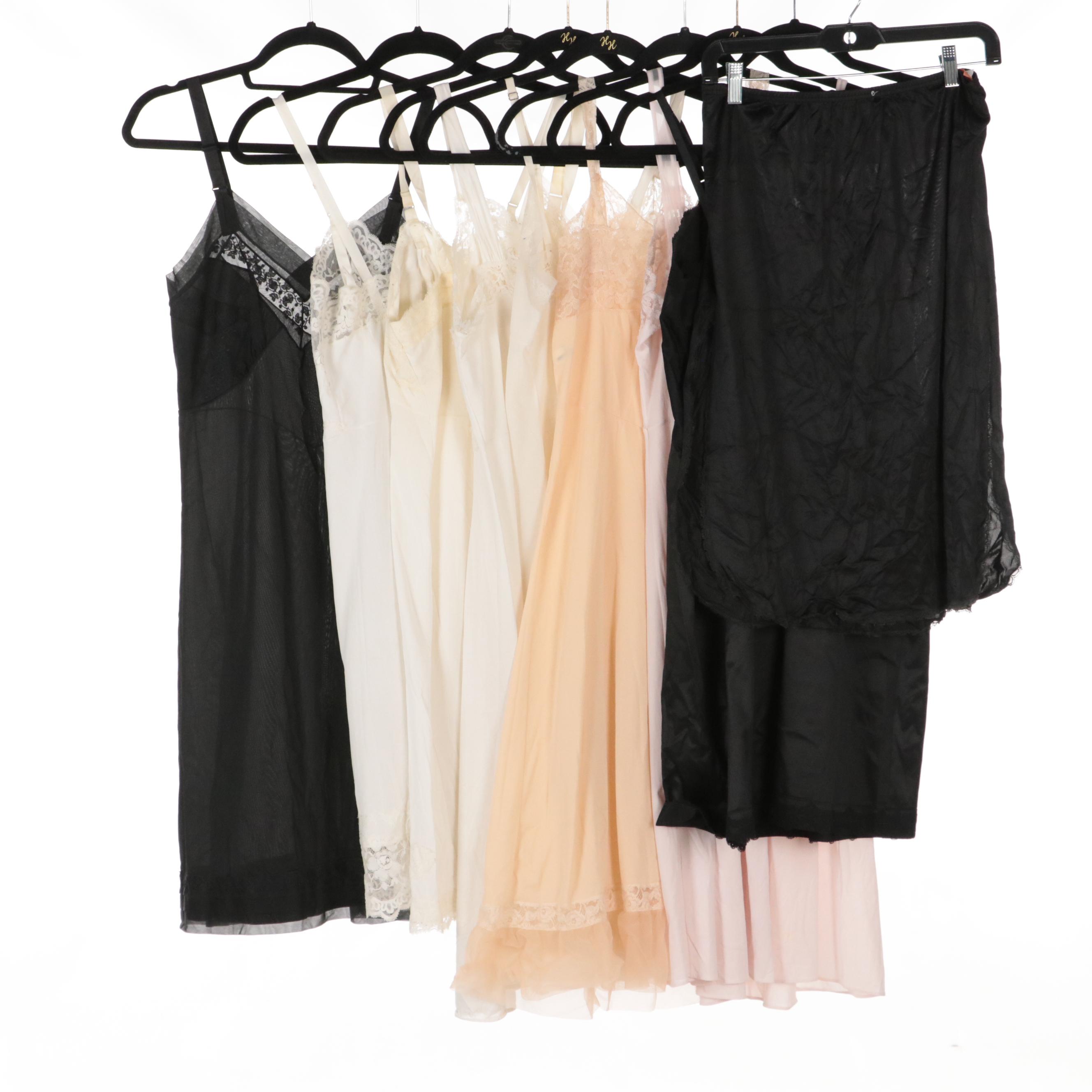 Lace-Trimmed Full and Half Slips Including Pinehurst Lingerie, Artemis, and More