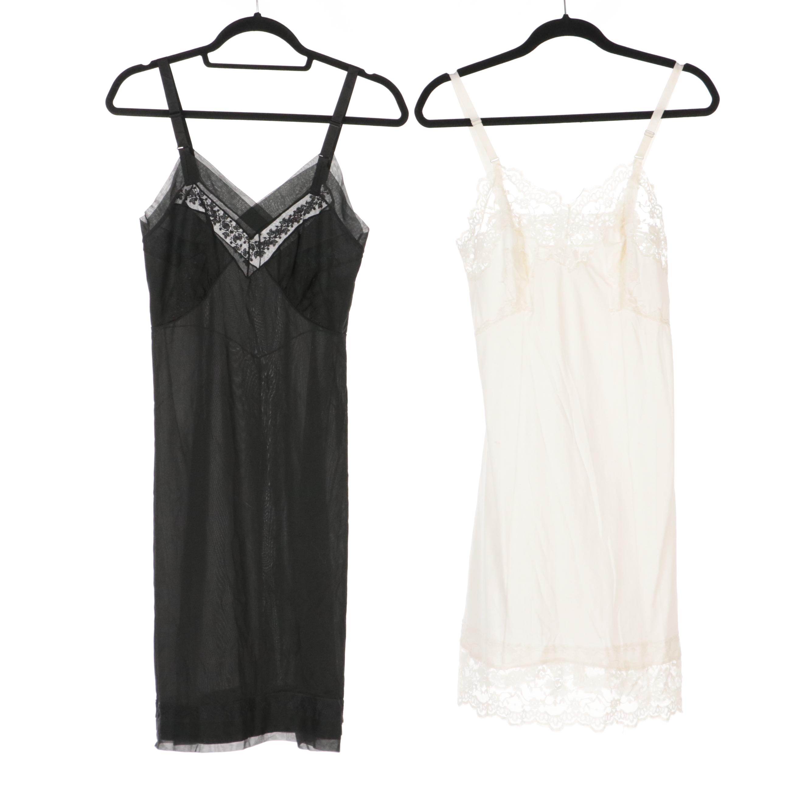 Lace-Trimmed Full and Half Slips Including Pinehurst Lingerie, Artemis, and More