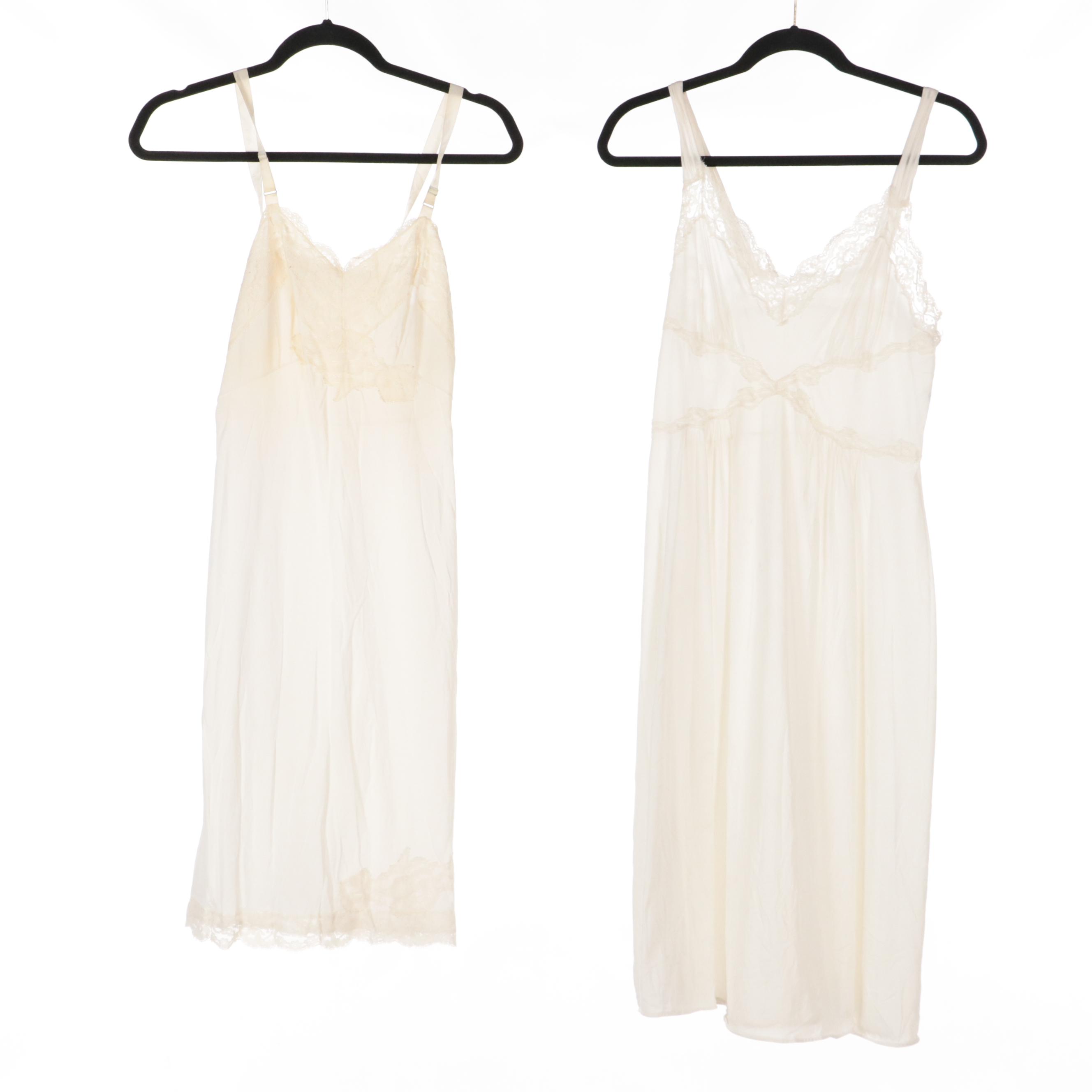 Lace-Trimmed Full and Half Slips Including Pinehurst Lingerie, Artemis, and More