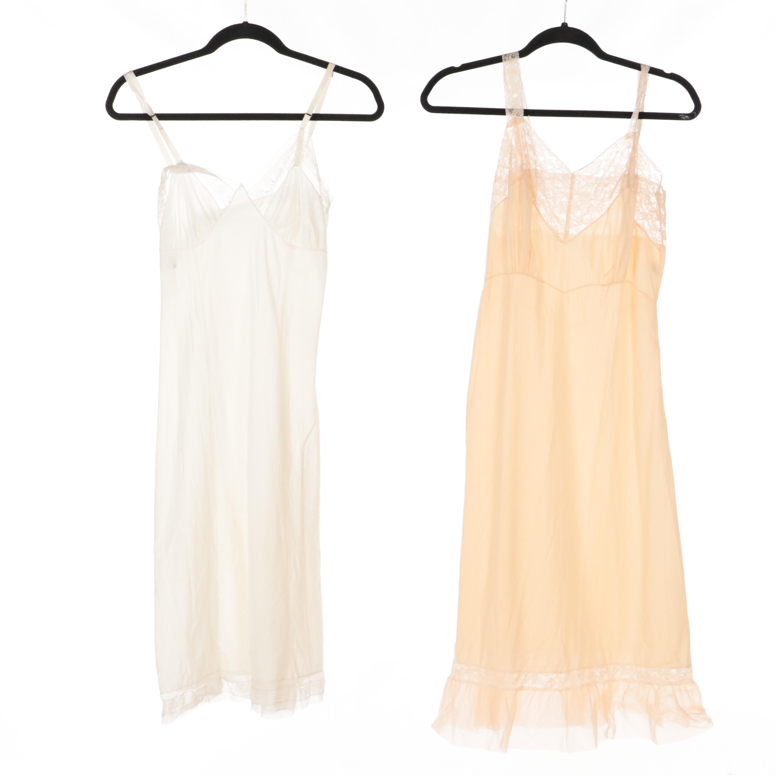 Lace-Trimmed Full and Half Slips Including Pinehurst Lingerie, Artemis, and More