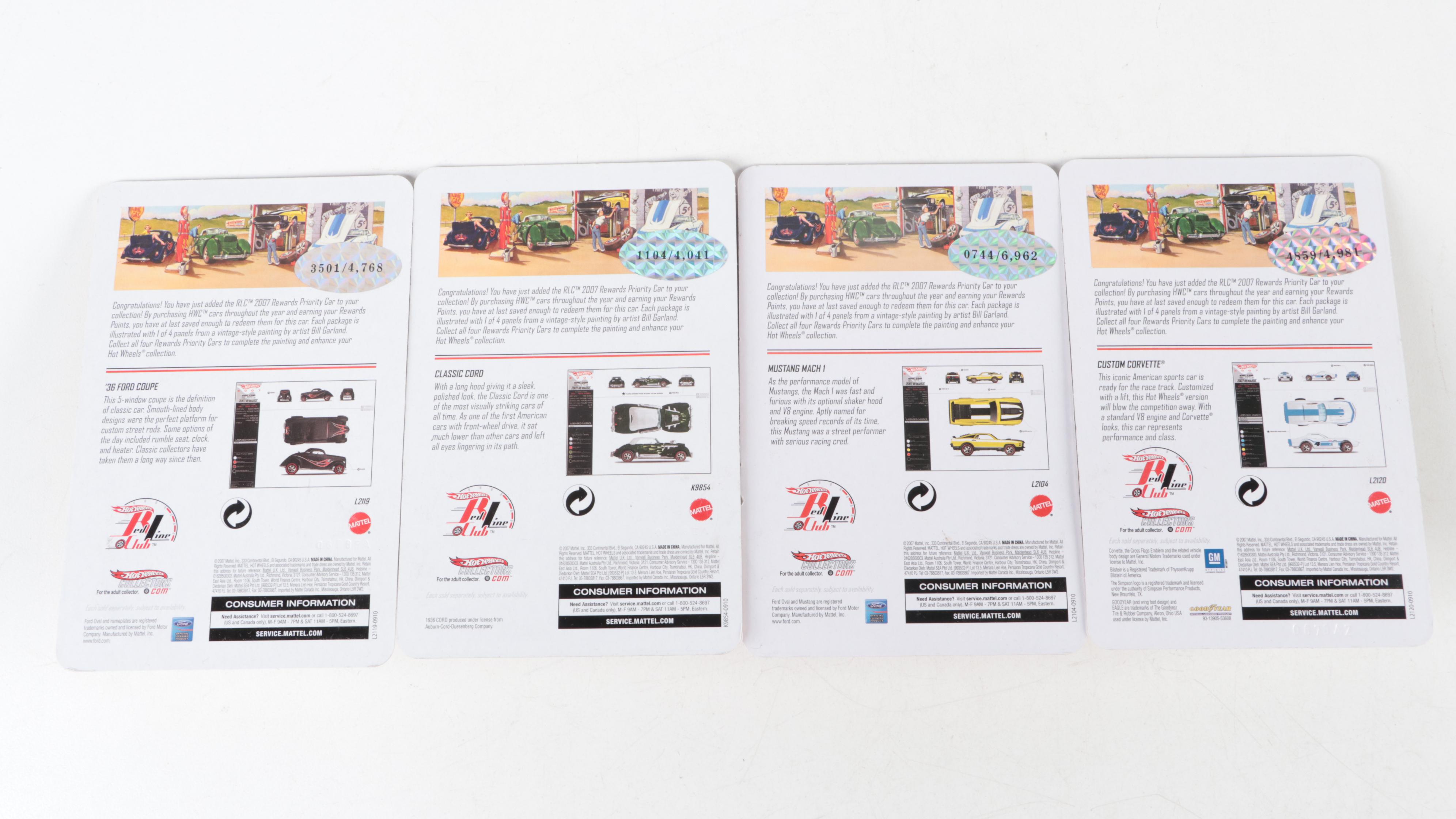 Mattel Hot Wheels RLC Reward Series Cars