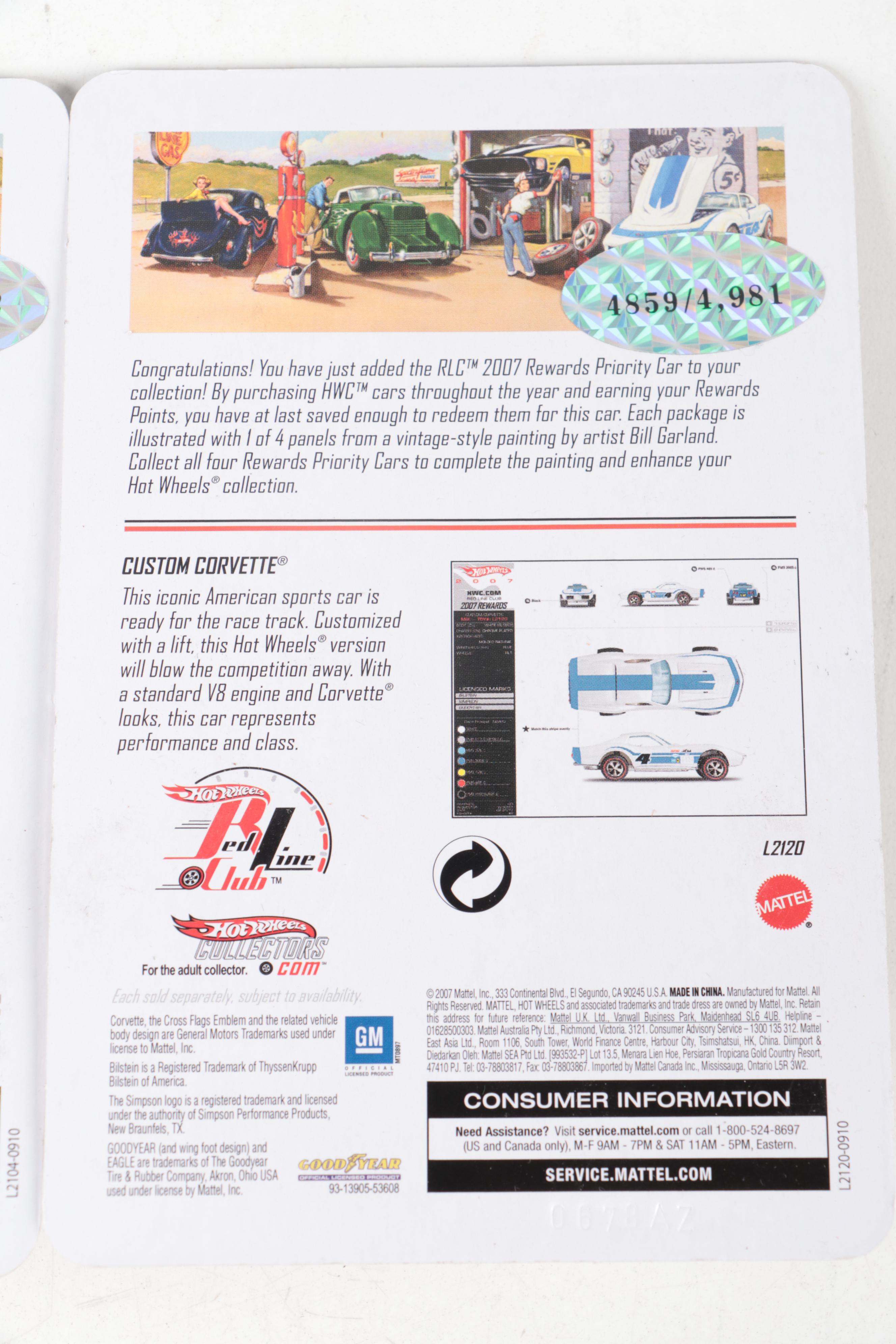 Mattel Hot Wheels RLC Reward Series Cars