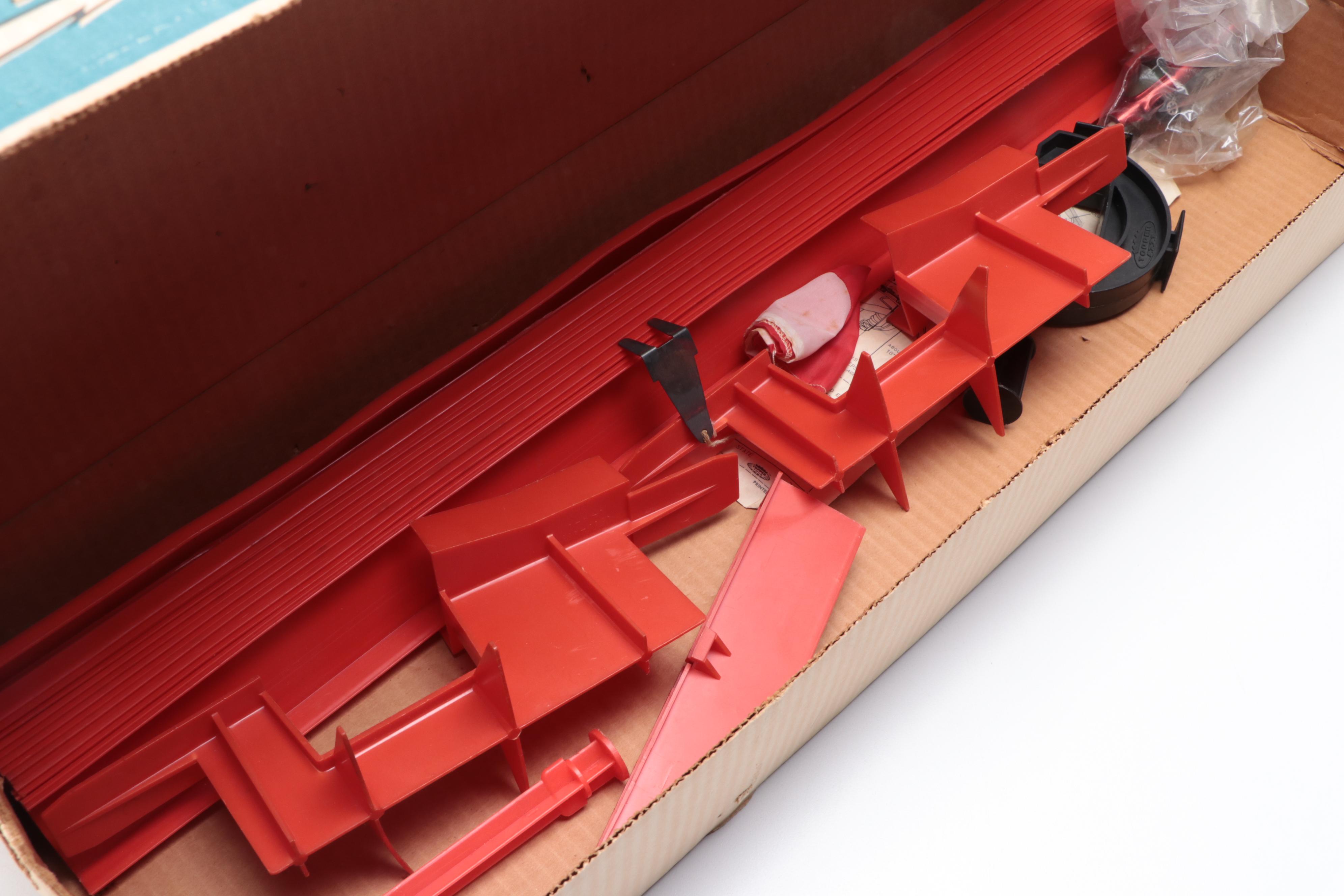 Tooper Toys "Johnny Lighting Parajumper" Track and Cars in Carrying Case, 1960s