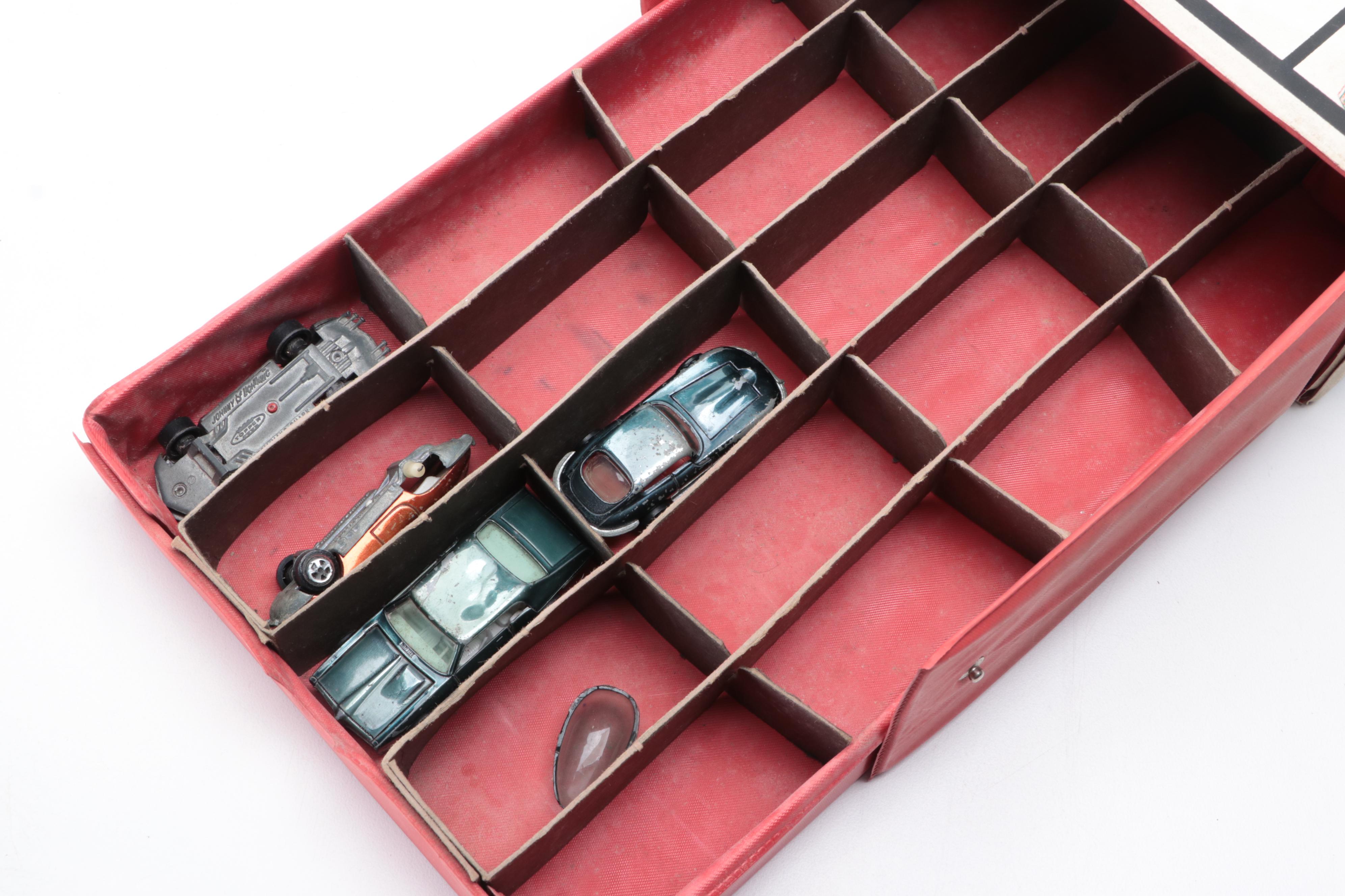 Tooper Toys "Johnny Lighting Parajumper" Track and Cars in Carrying Case, 1960s