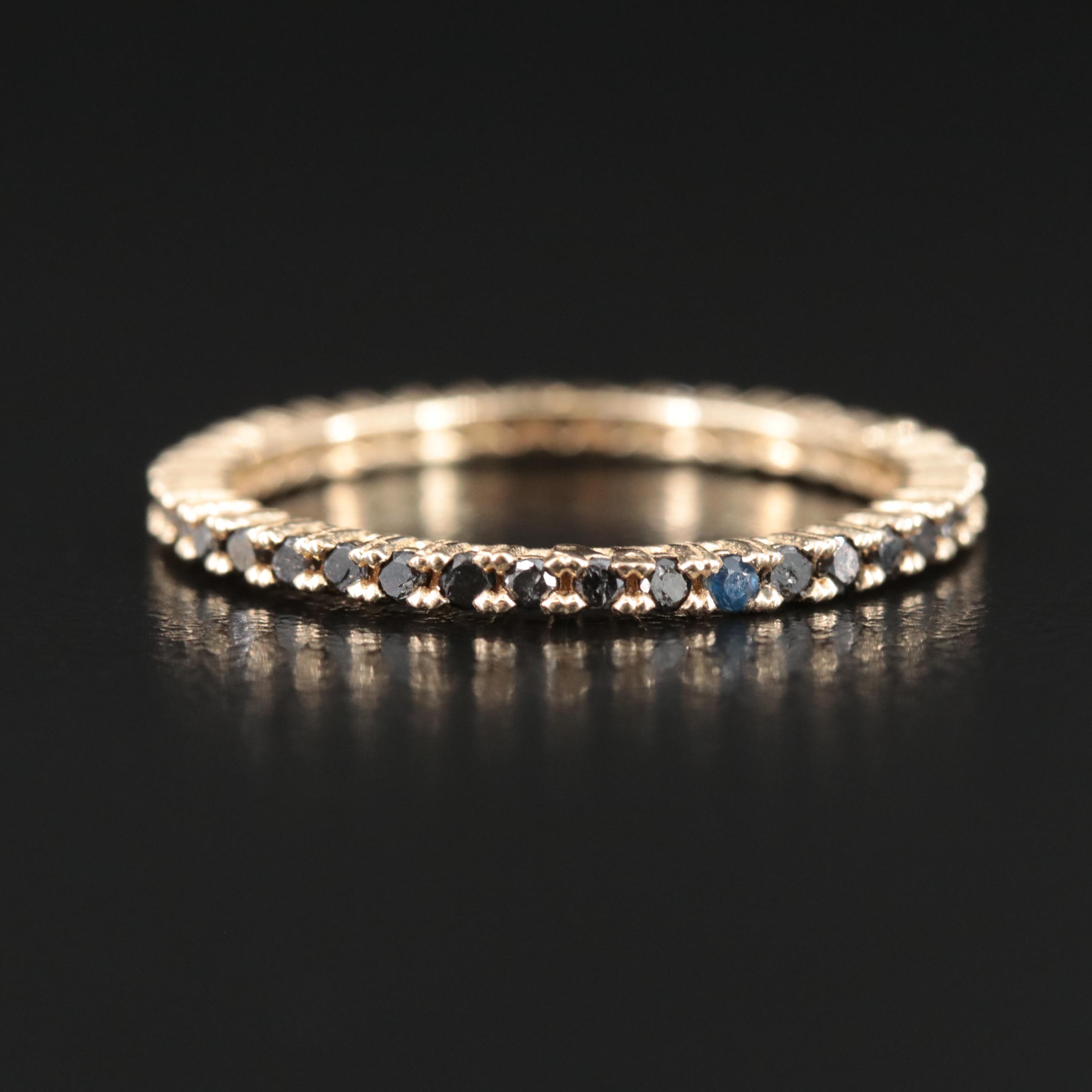 14K 0.48 CTW Fancy Black Diamond Eternity Band