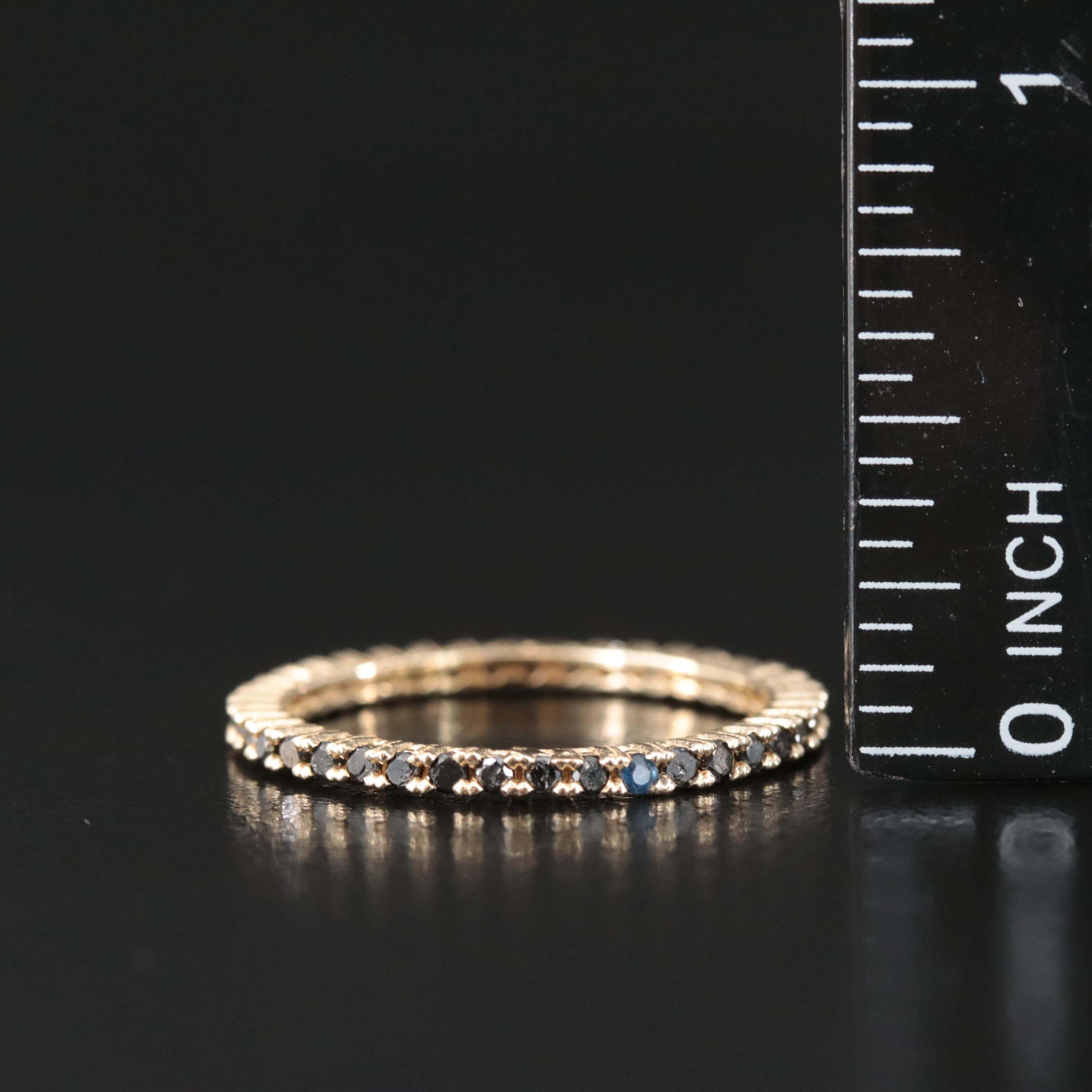 14K 0.48 CTW Fancy Black Diamond Eternity Band