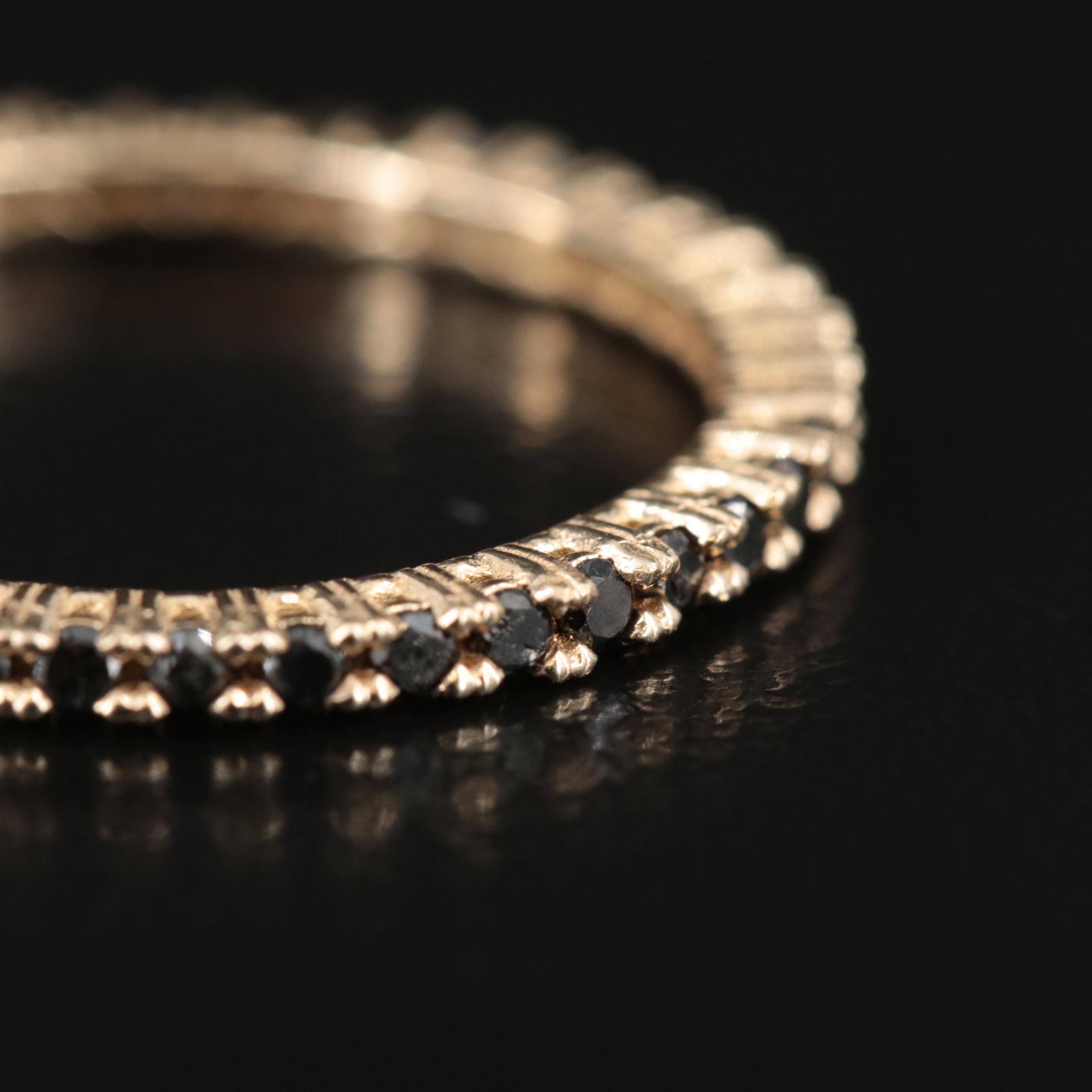 14K 0.48 CTW Fancy Black Diamond Eternity Band