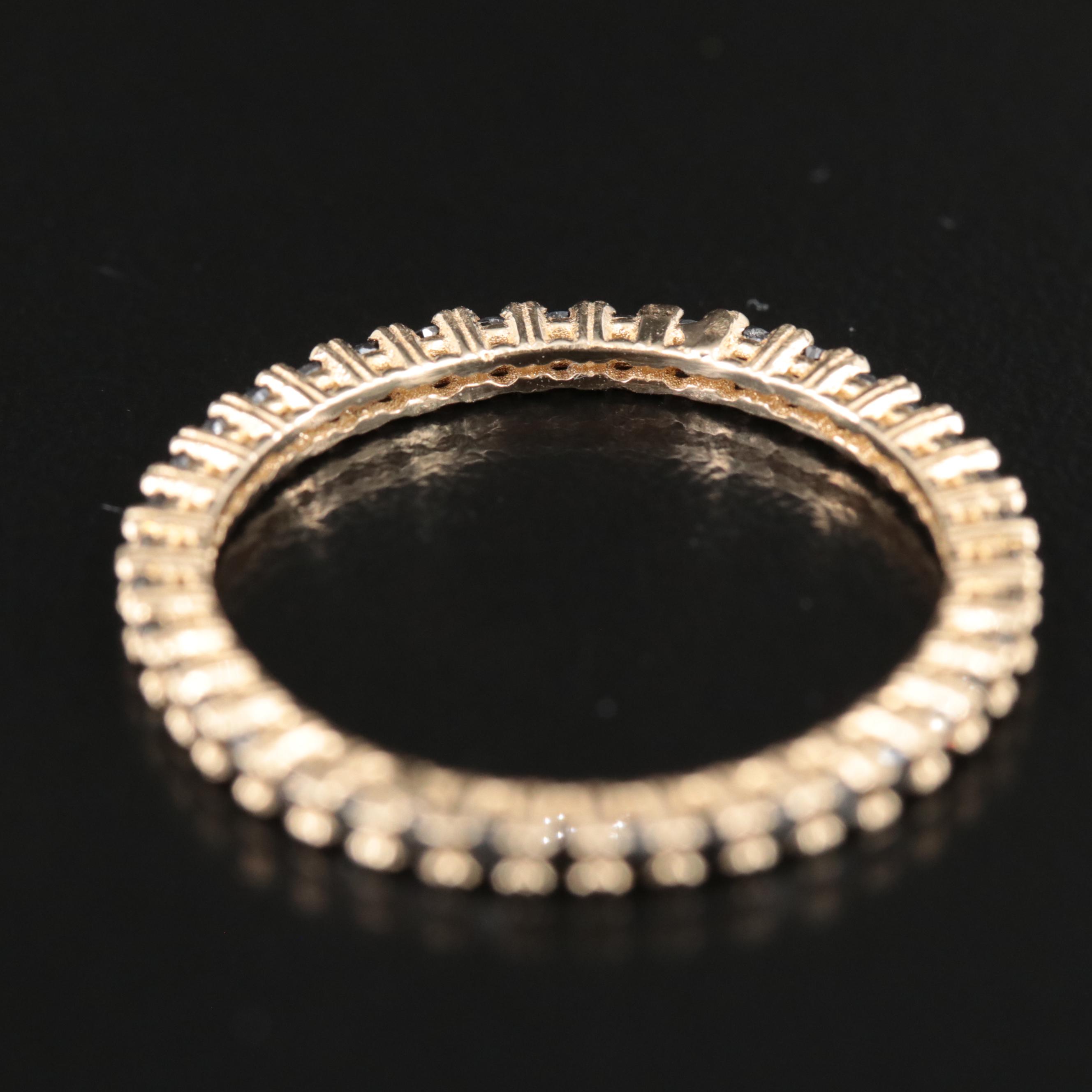 14K 0.48 CTW Fancy Black Diamond Eternity Band