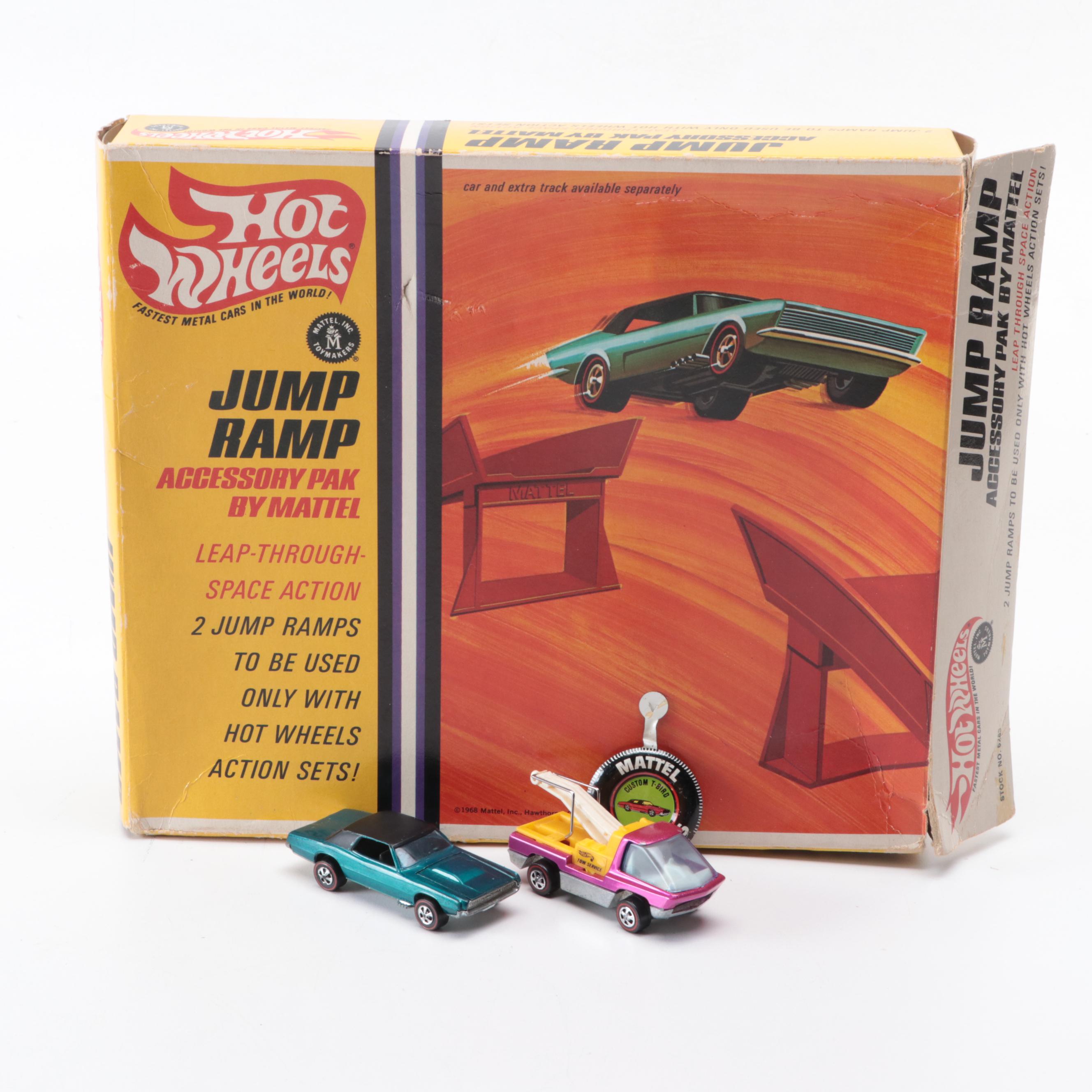 Mattel Hot Wheels Jump Ramp Accessory Pack With Diecast Vehicles