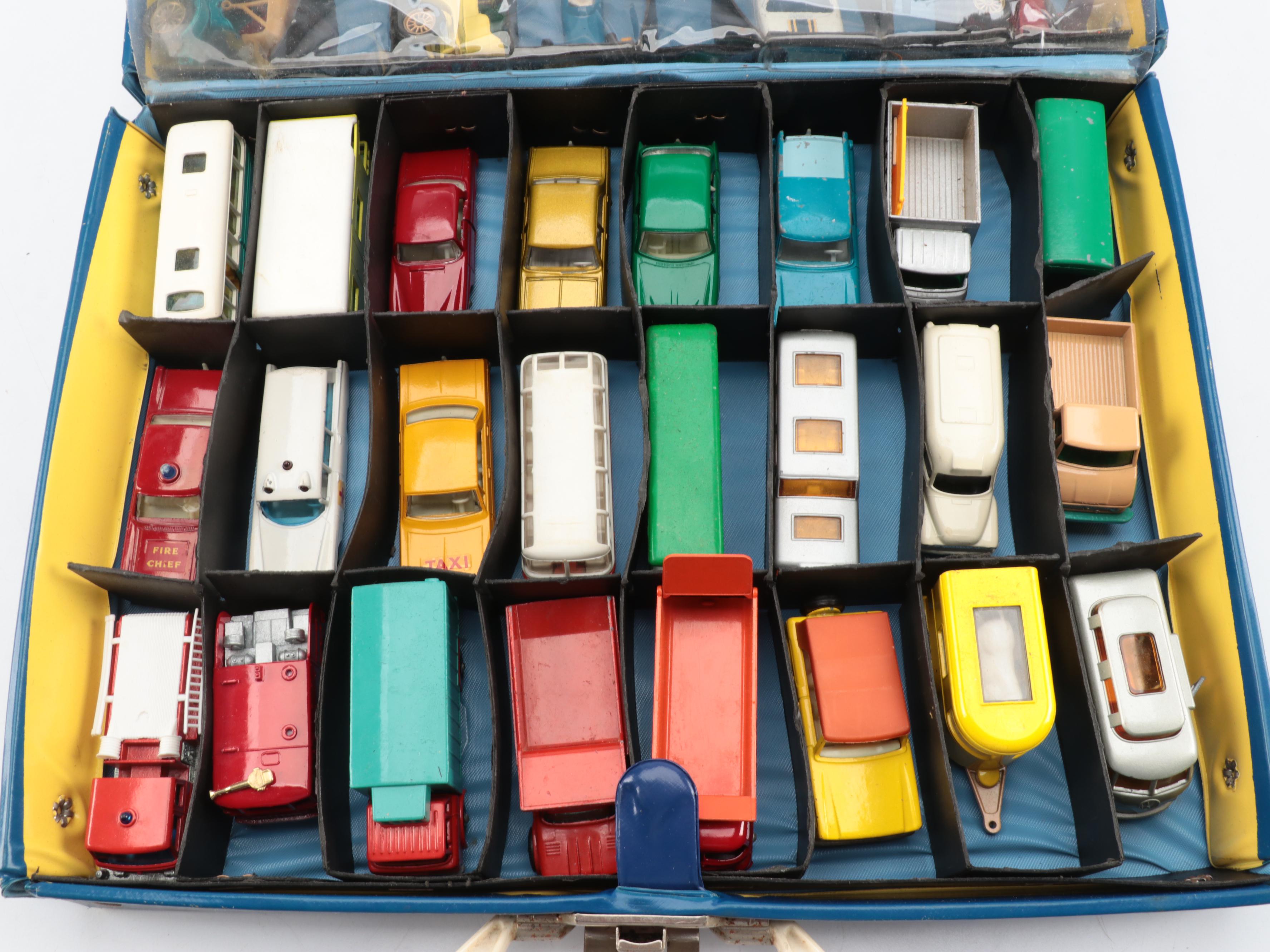 Matchbox Cars and Collectors Case, 1960s