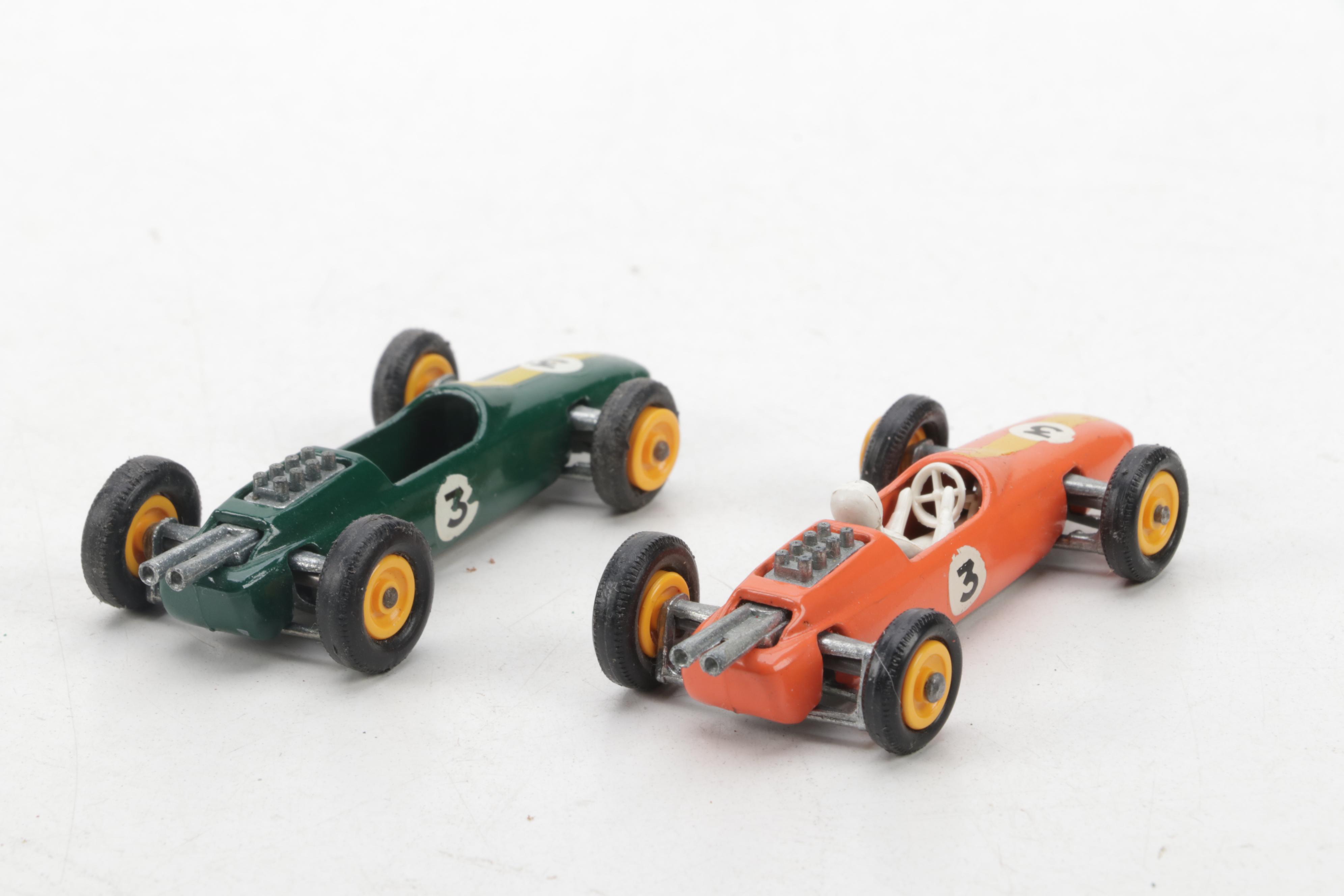Lensey Matchbox Racing Car Transporter and Race Car, Mid-20th Century