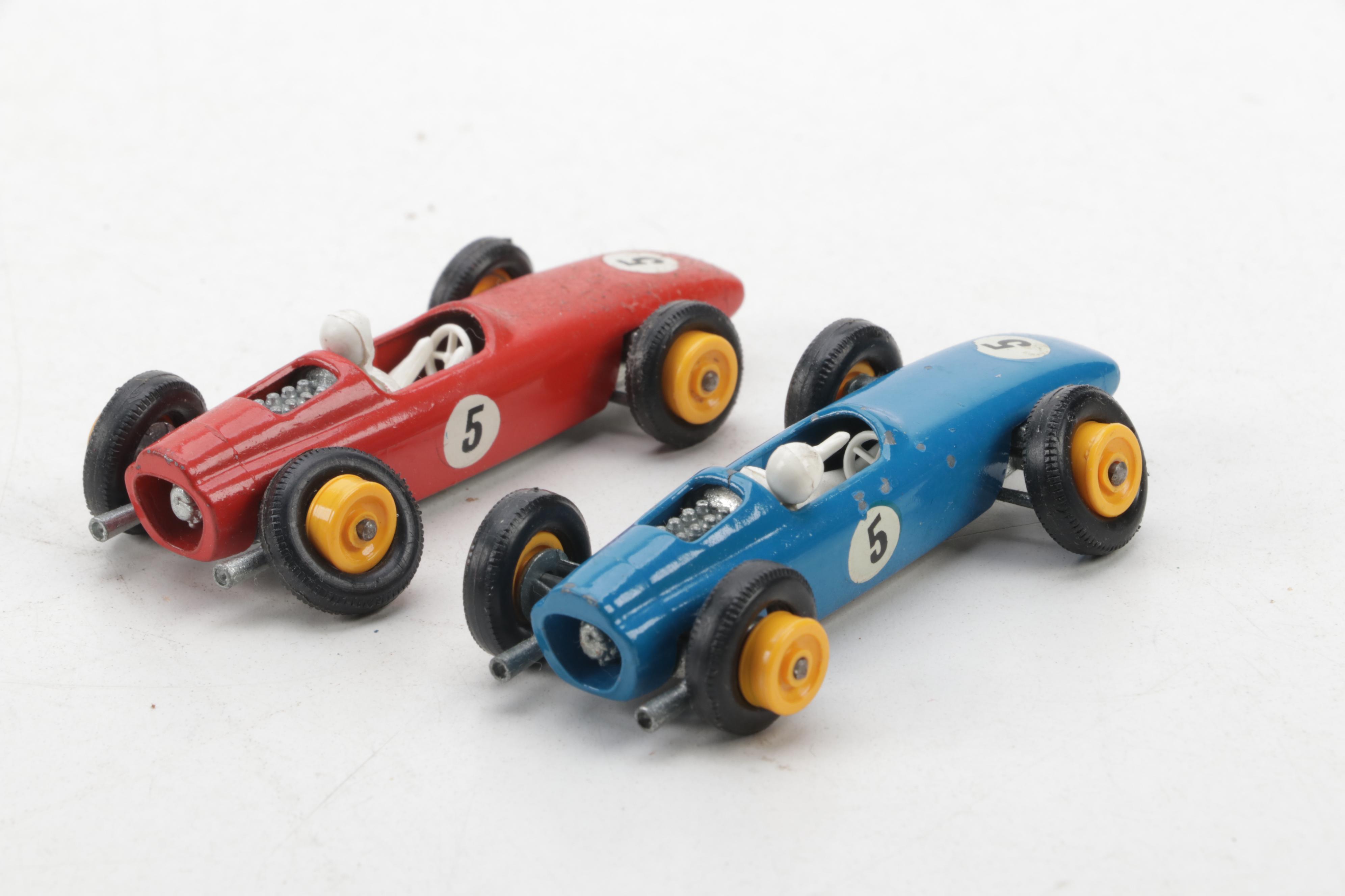 Lensey Matchbox Racing Car Transporter and Race Car, Mid-20th Century