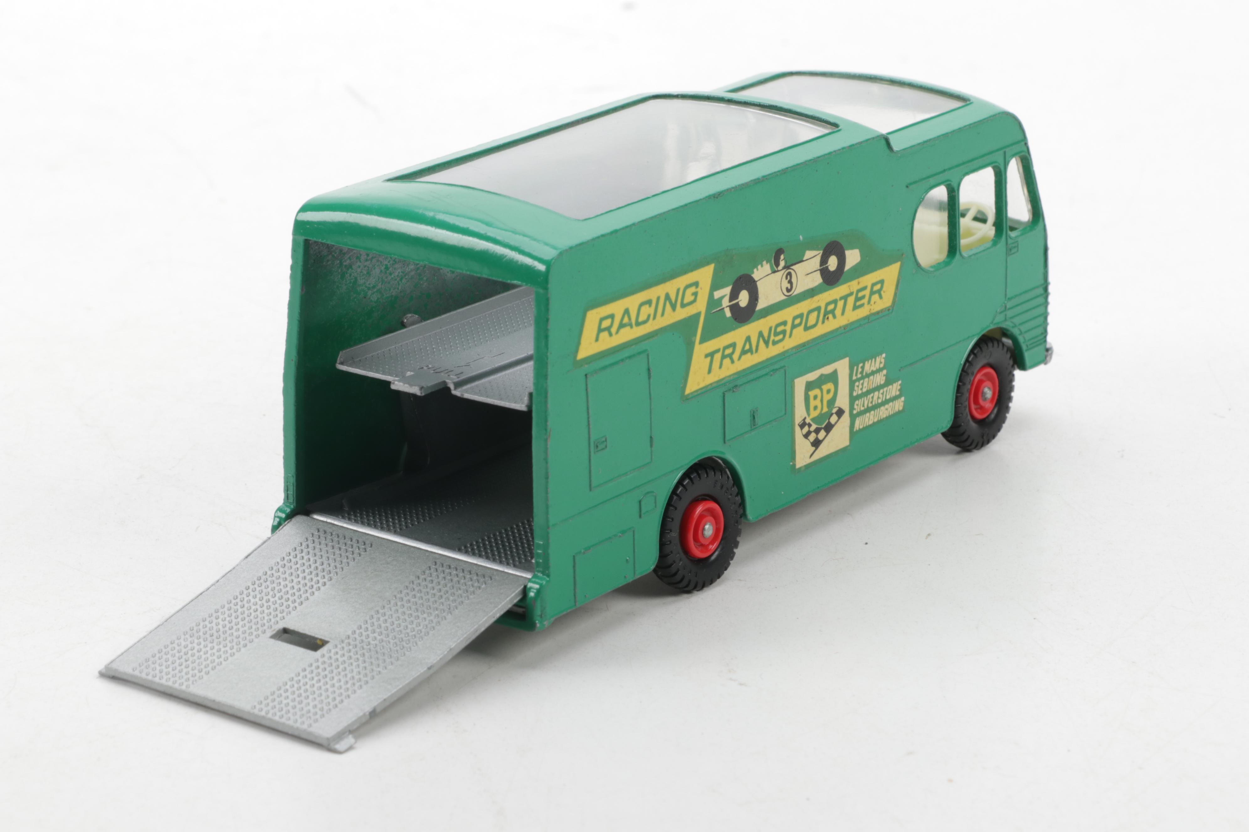 Lensey Matchbox Racing Car Transporter and Race Car, Mid-20th Century
