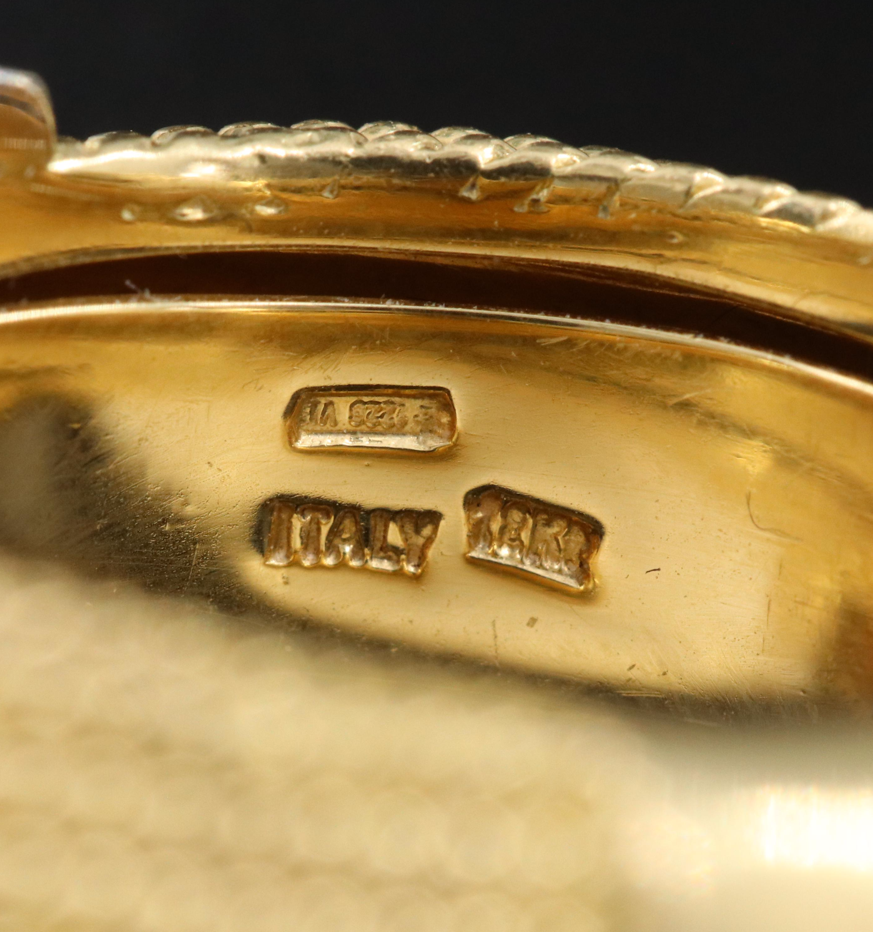 Roberto Coin 18K Coral and Diamond Ring