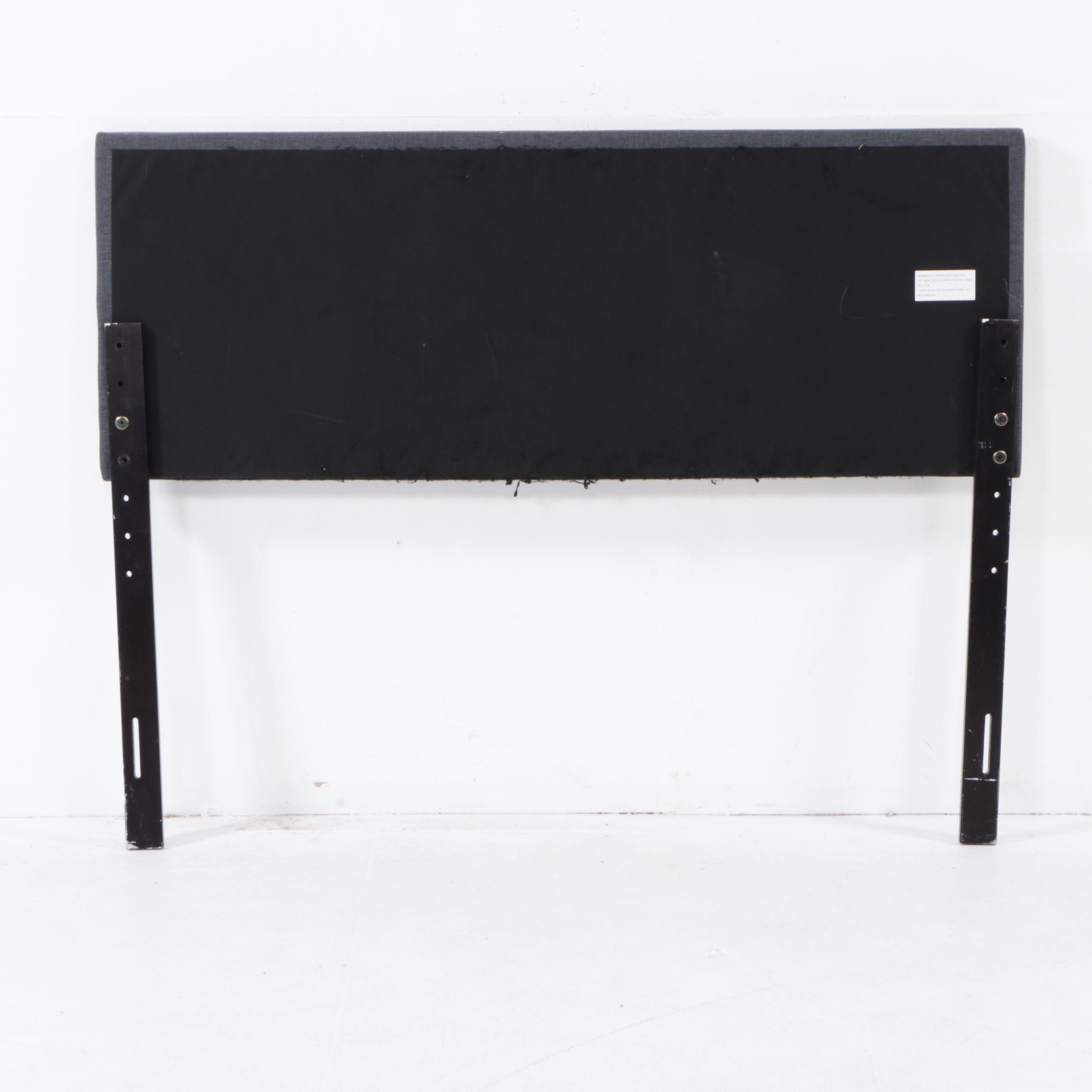 Three Contemporary Upholstered Queen Size Headboards with Nailhead Trim