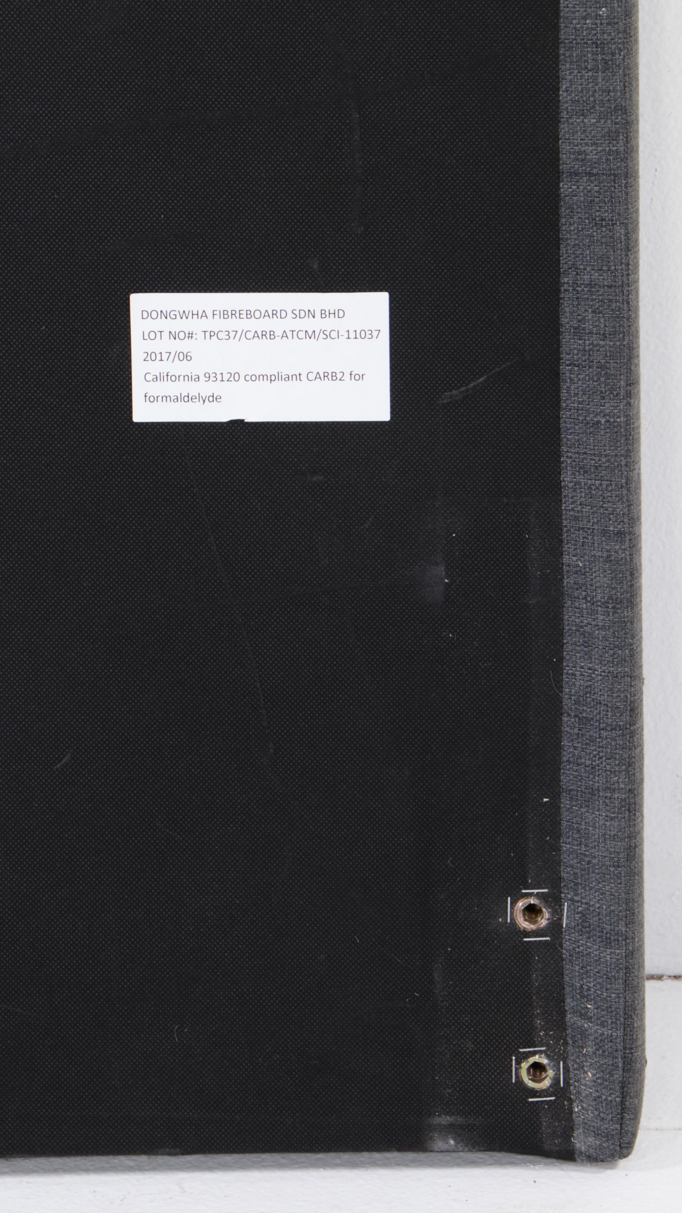 Three Contemporary Upholstered Queen Size Headboards with Nailhead Trim