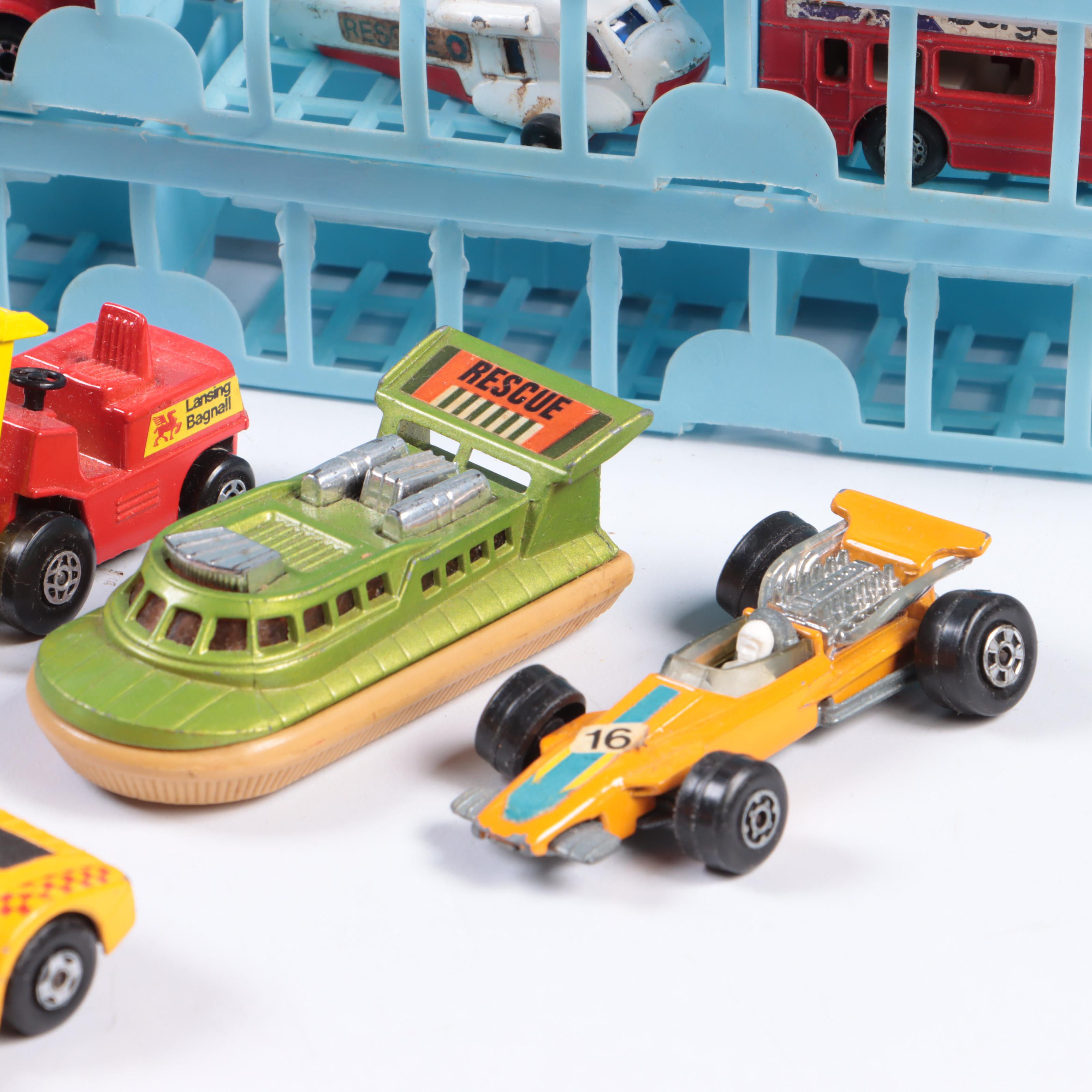 Matchbox Cars in Carrying Case, 1970s
