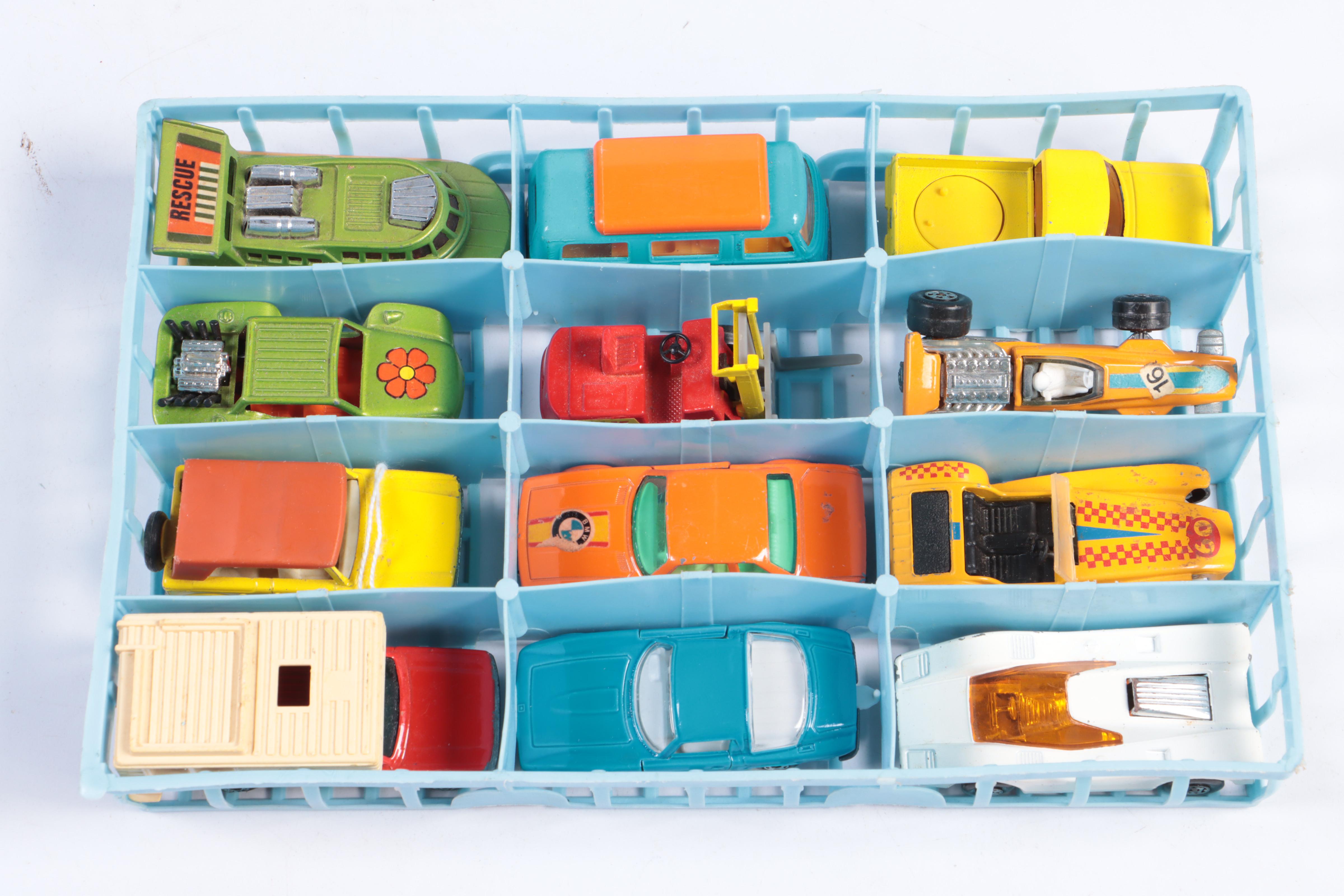 Matchbox Cars in Carrying Case, 1970s