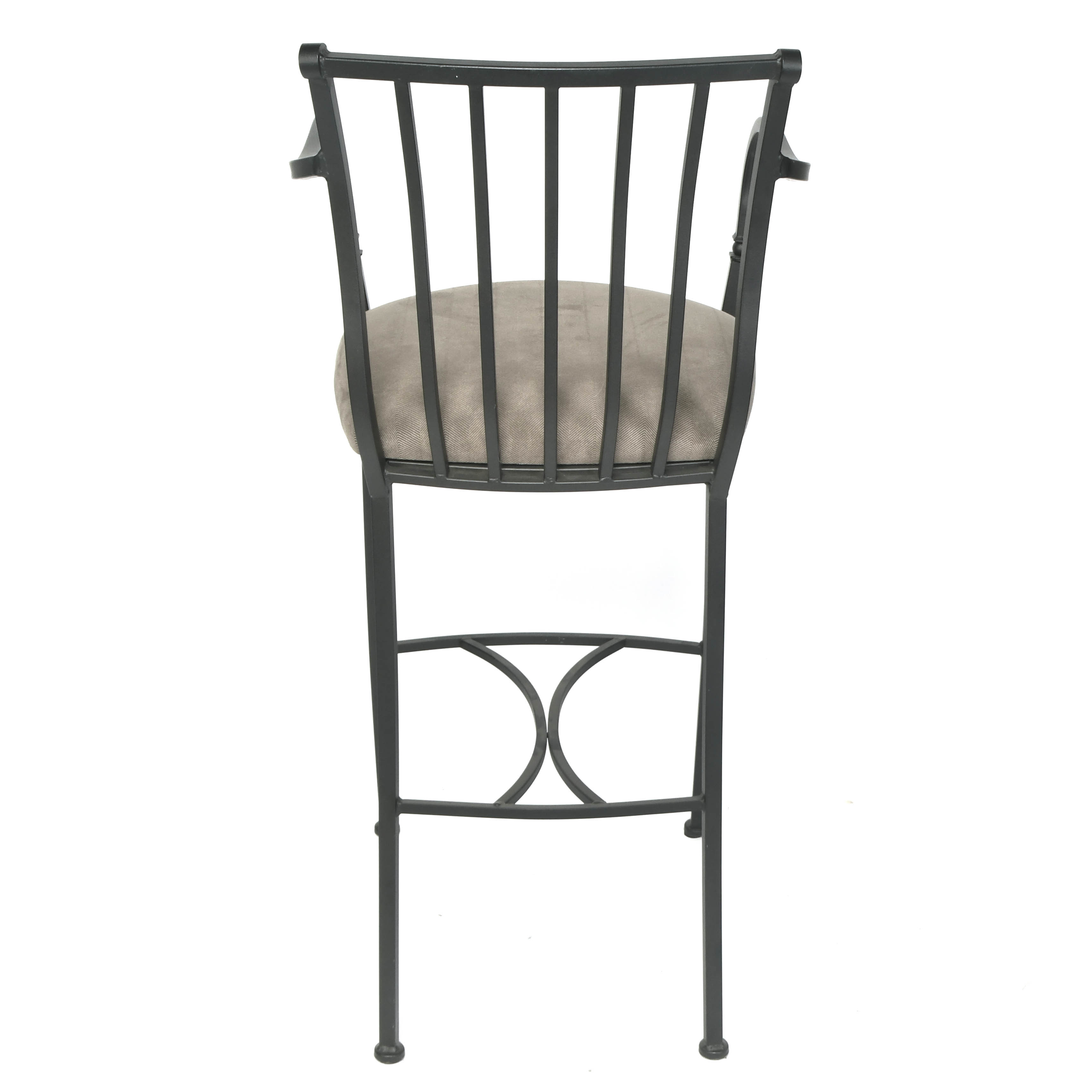 Pair of Wood Swivel Barstools Plus Metal Spindle-Back Barstool