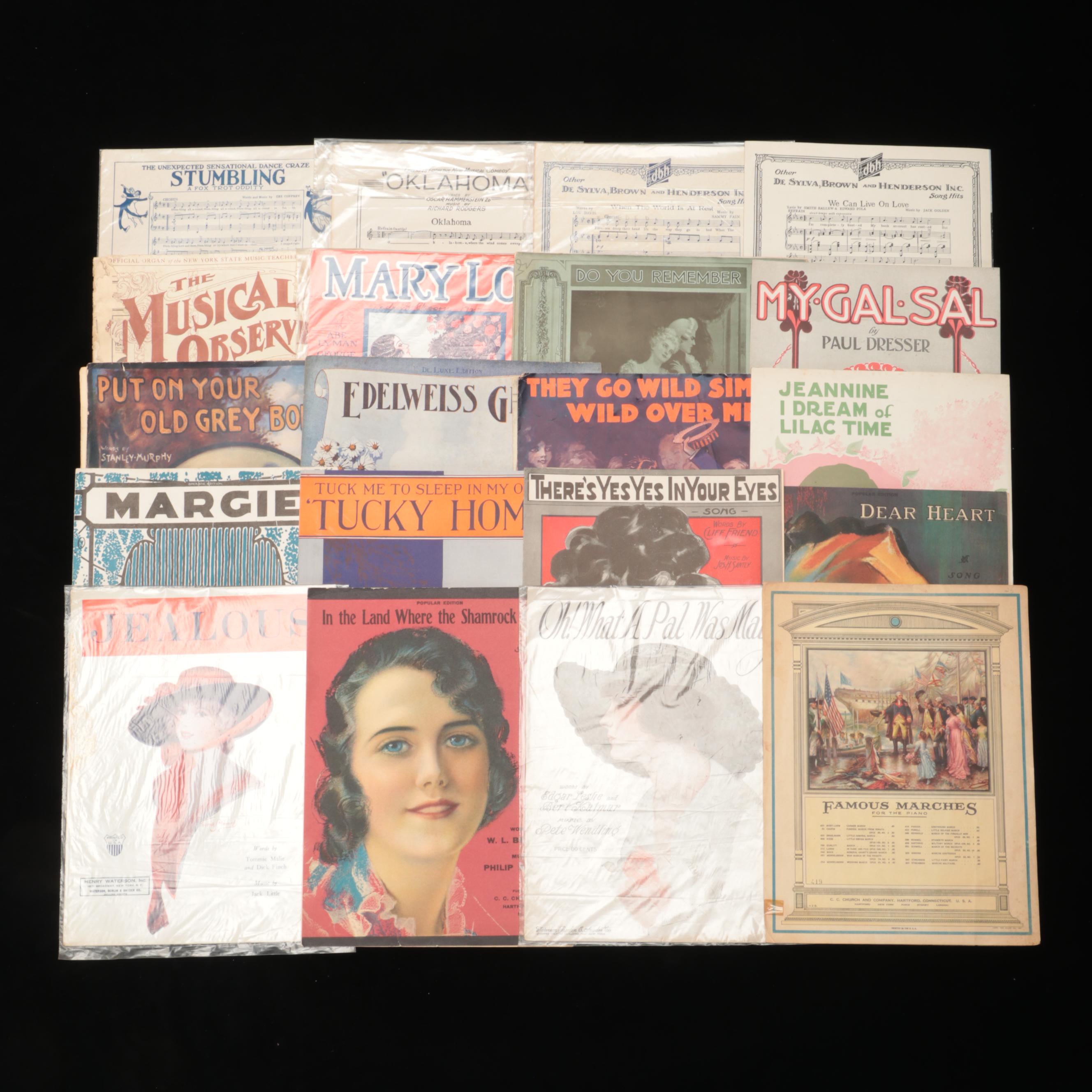 Large Group of 1920s Sheet Music