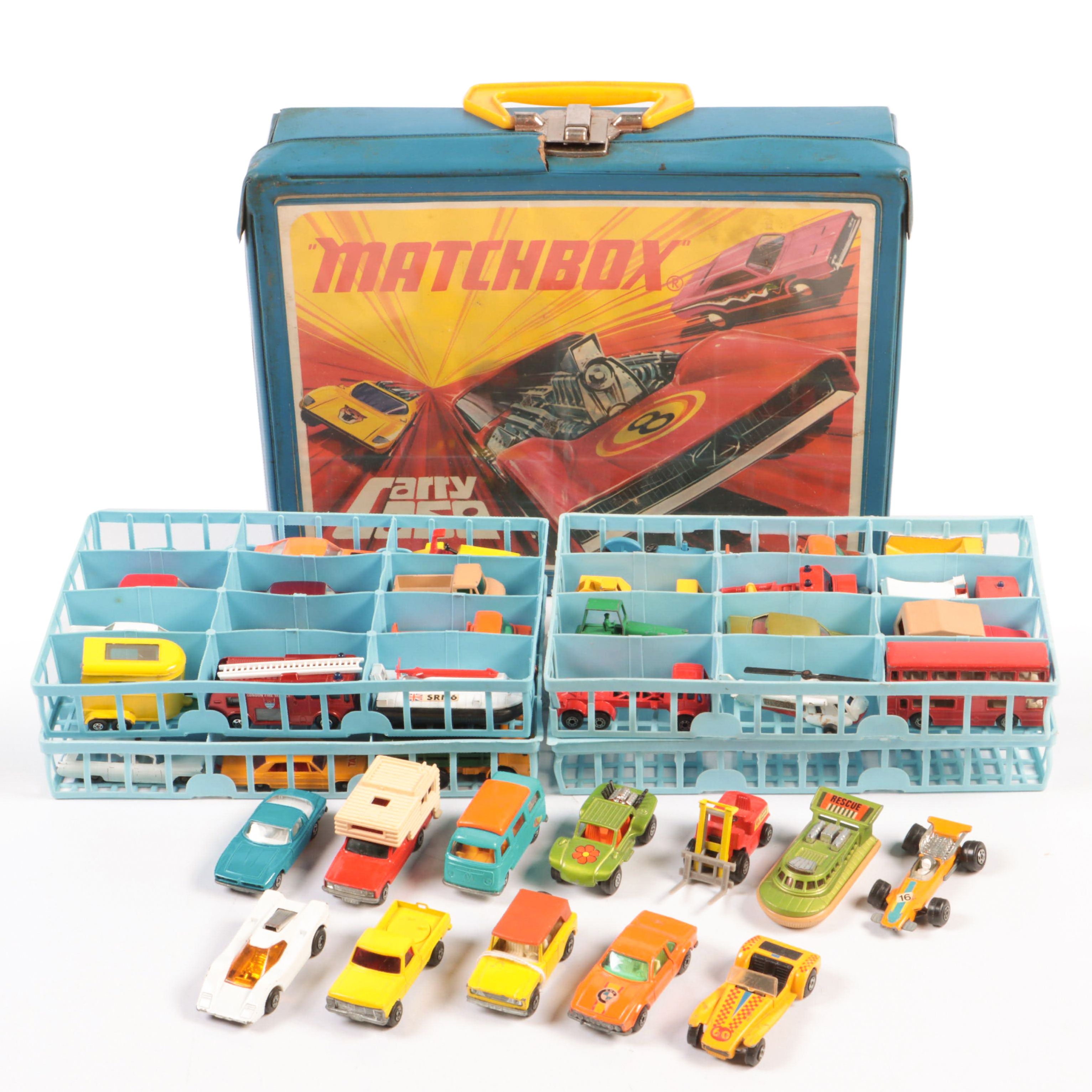 Matchbox Cars in Carrying Case, 1970s EBTH