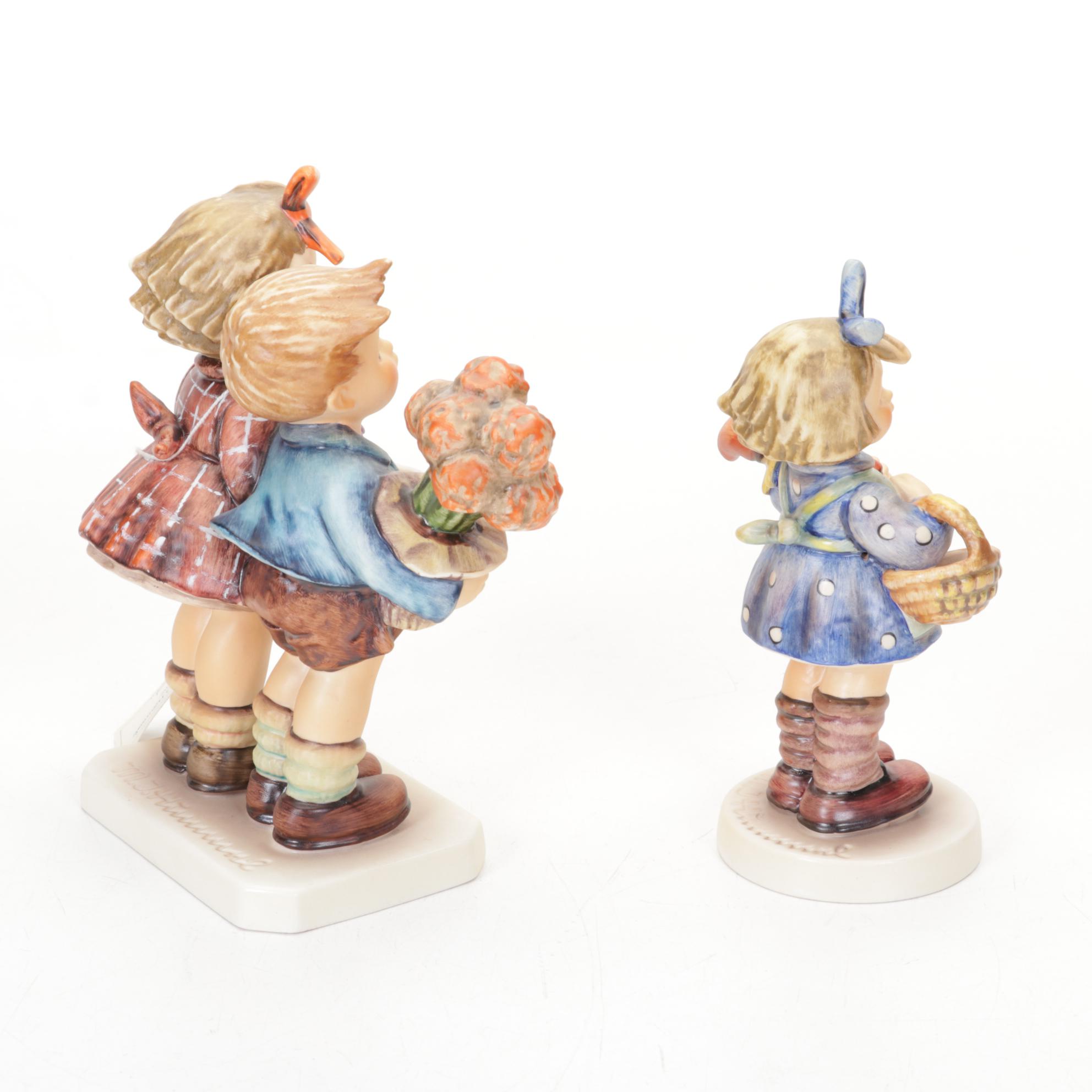 Six Hummel Collector Club Figures with "The Love Lives On" 50th Anniversary